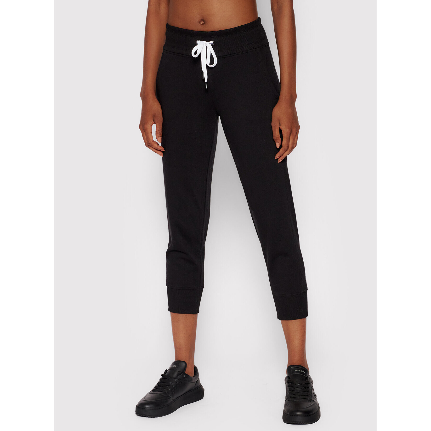 DKNY Sport Teplákové nohavice DP0P2387 Čierna Regular Fit - Pepit.sk