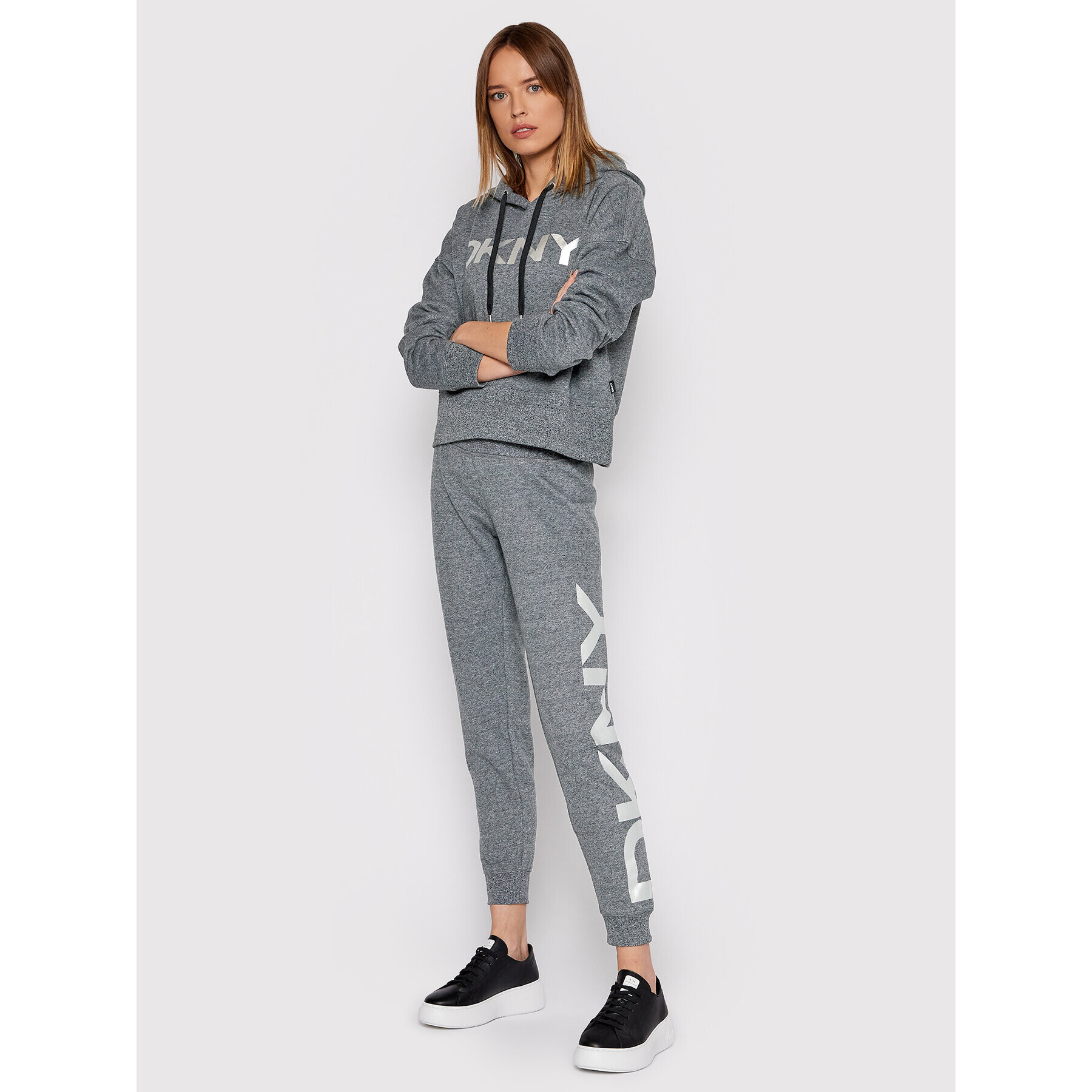 DKNY Sport Teplákové nohavice DP1P1251 Sivá Regular Fit - Pepit.sk