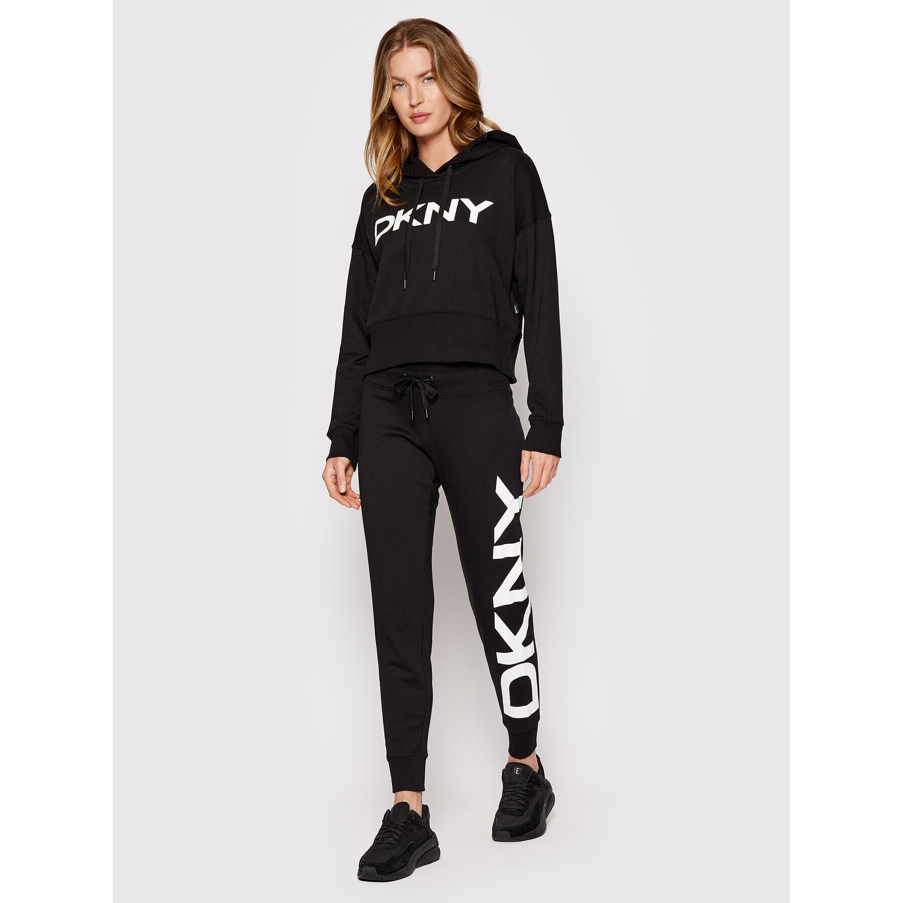 DKNY Sport Teplákové nohavice DP1P1947 Čierna Regular Fit - Pepit.sk