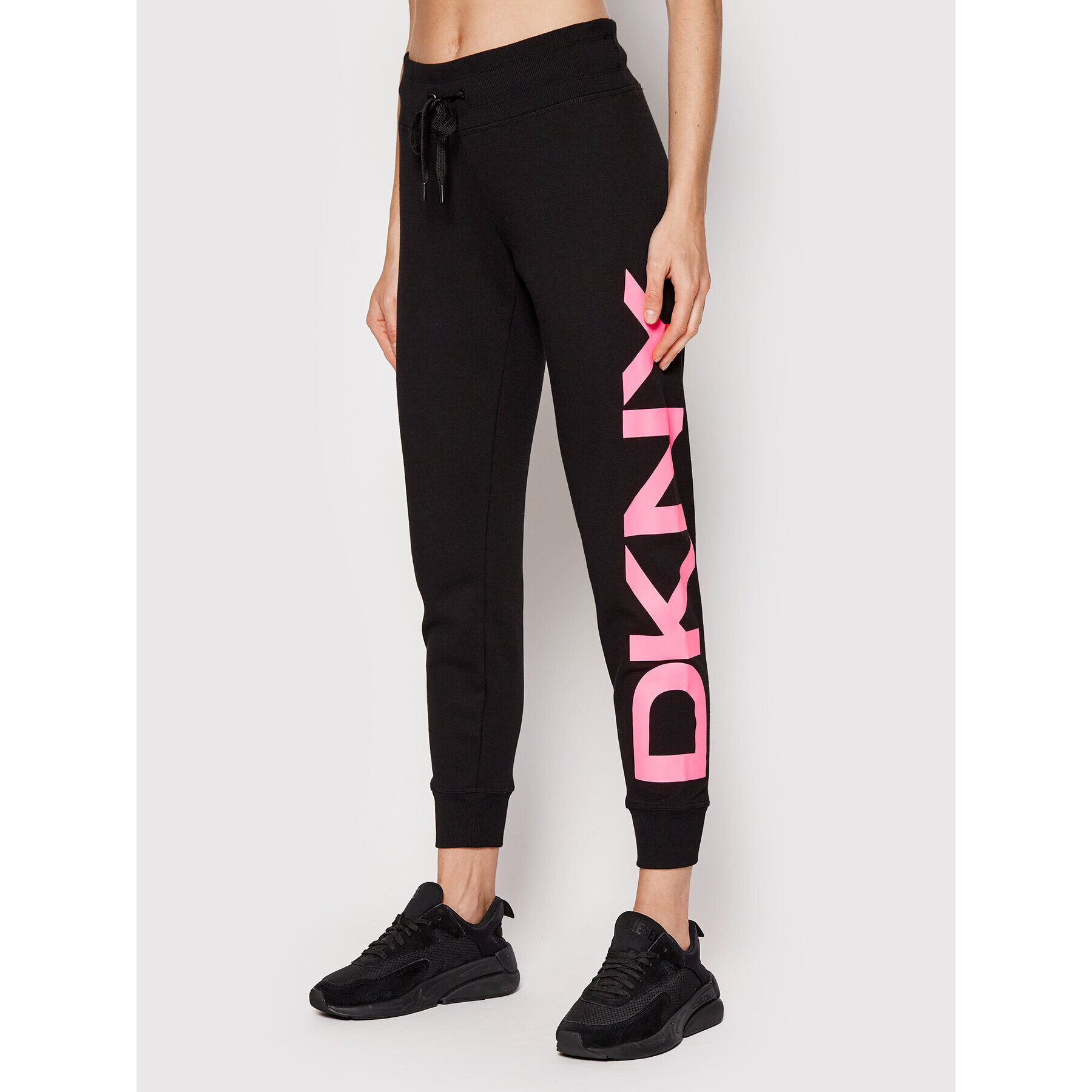 DKNY Sport Teplákové nohavice DP1P1947 Čierna Regular Fit - Pepit.sk