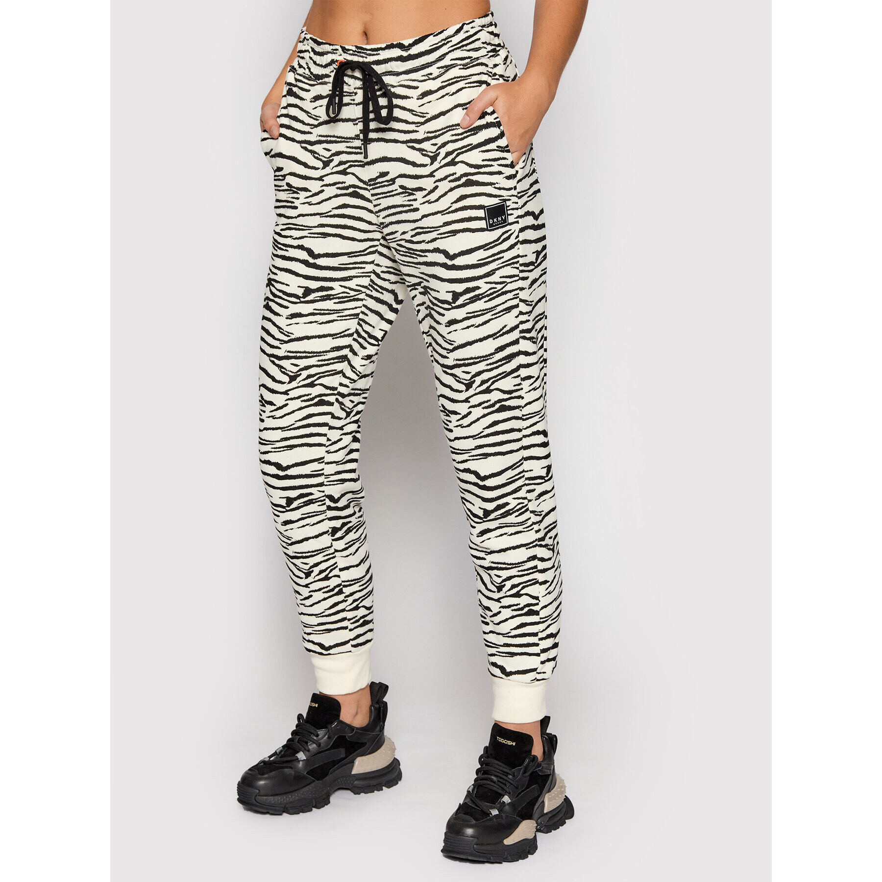 DKNY Sport Teplákové nohavice DP1P2729 Béžová Regular Fit - Pepit.sk