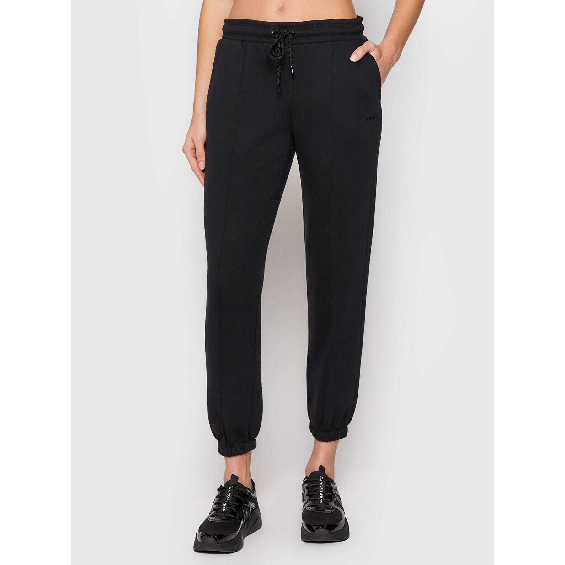 DKNY Sport Teplákové nohavice DP1P2743 Čierna Regular Fit - Pepit.sk