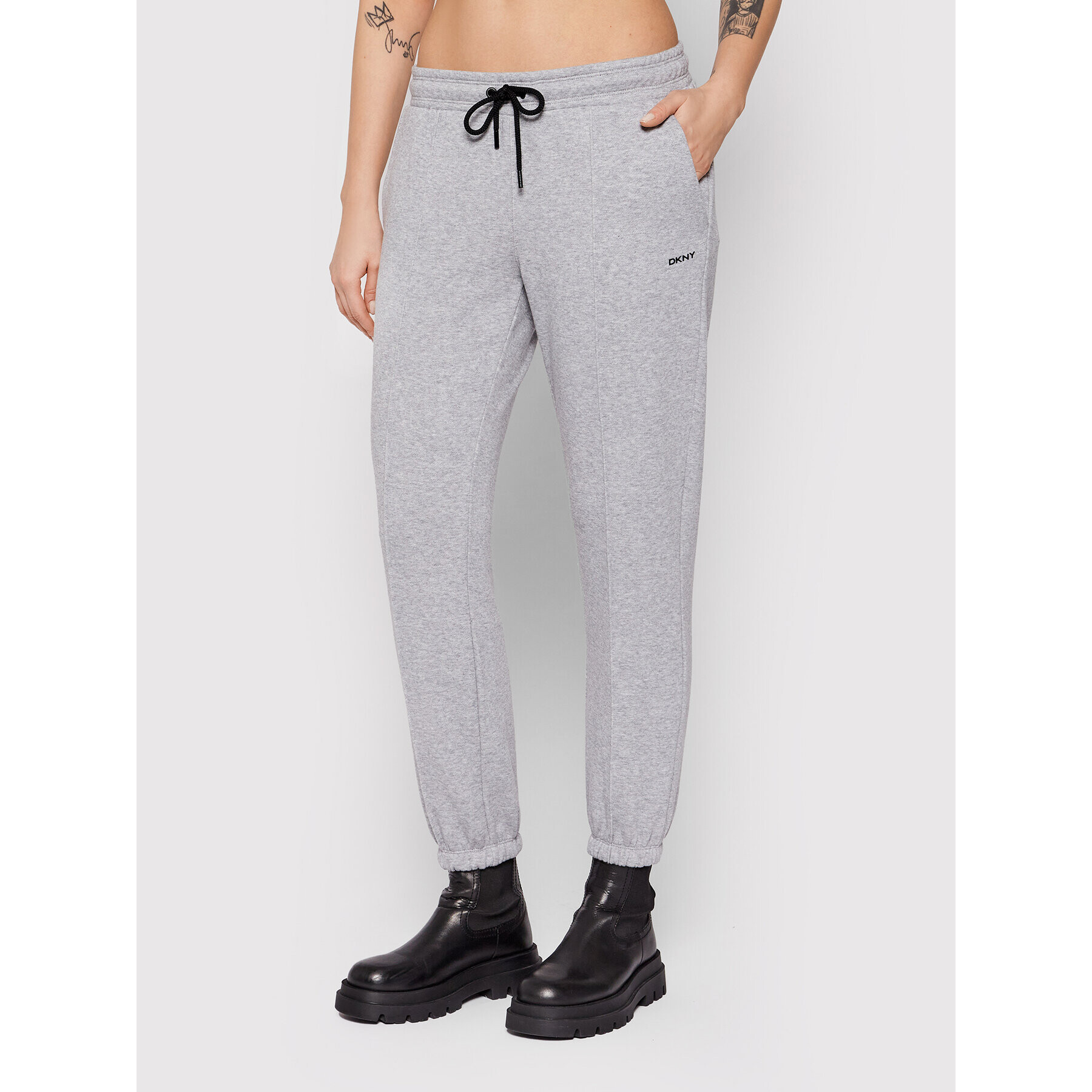 DKNY Sport Teplákové nohavice DP1P2743 Sivá Regular Fit - Pepit.sk