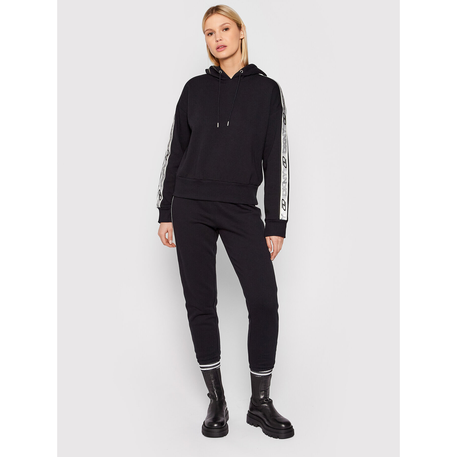 DKNY Sport Teplákové nohavice DP1P2802 Čierna Regular Fit - Pepit.sk