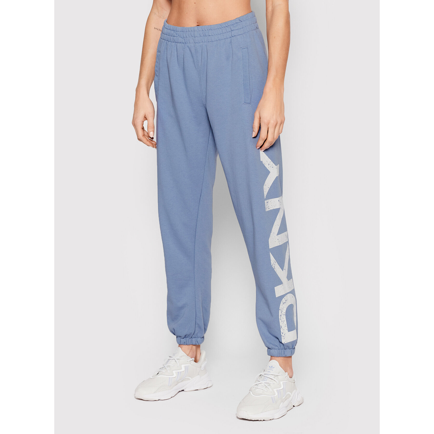 DKNY Sport Teplákové nohavice DP1P2833 Modrá Relaxed Fit - Pepit.sk