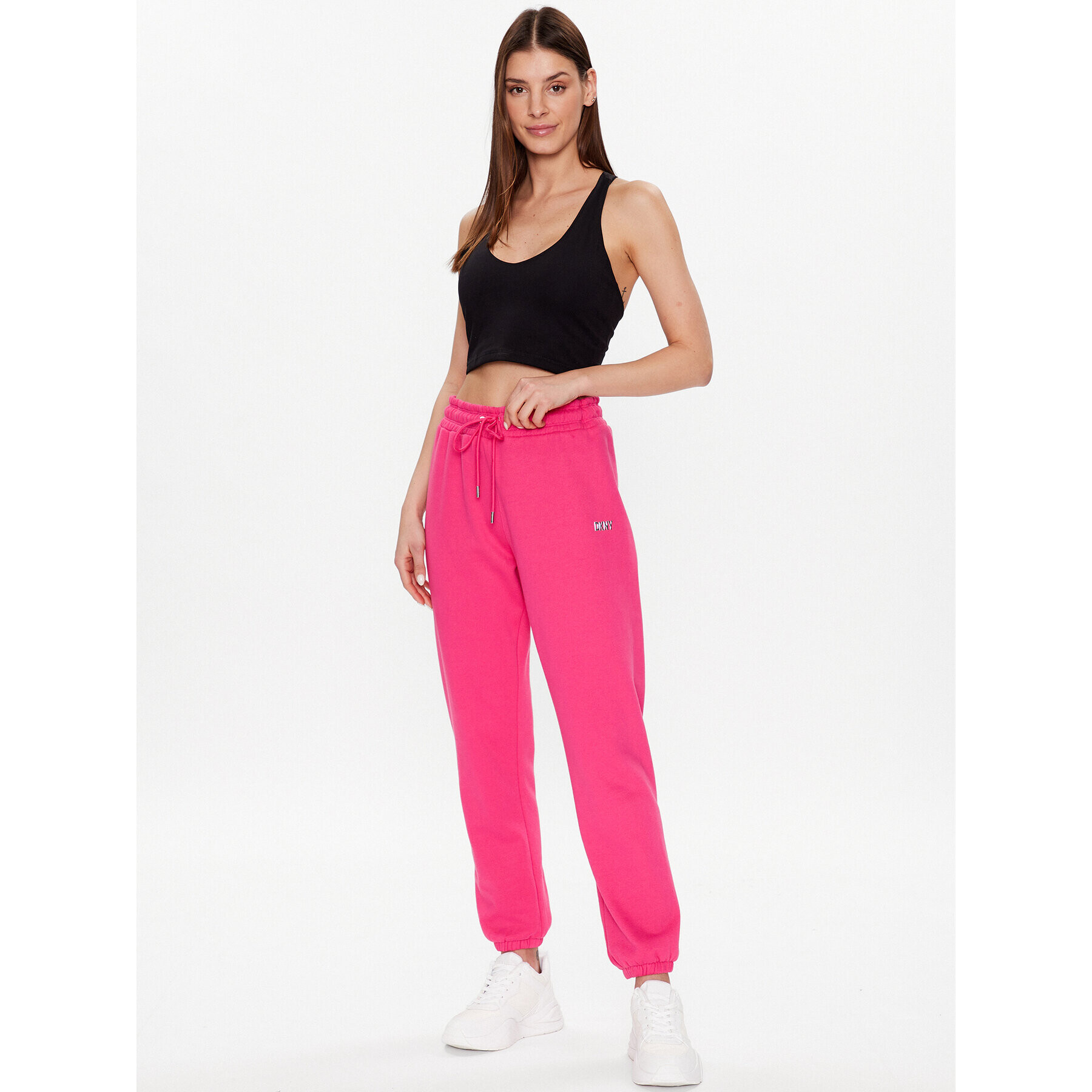 DKNY Sport Teplákové nohavice DP2P3114 Ružová Classic Fit - Pepit.sk