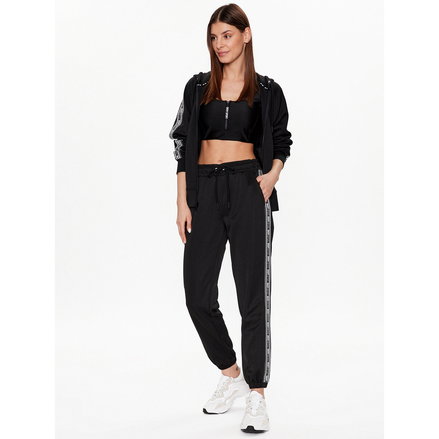 DKNY Sport Teplákové nohavice DP2P3170 Čierna Classic Fit - Pepit.sk