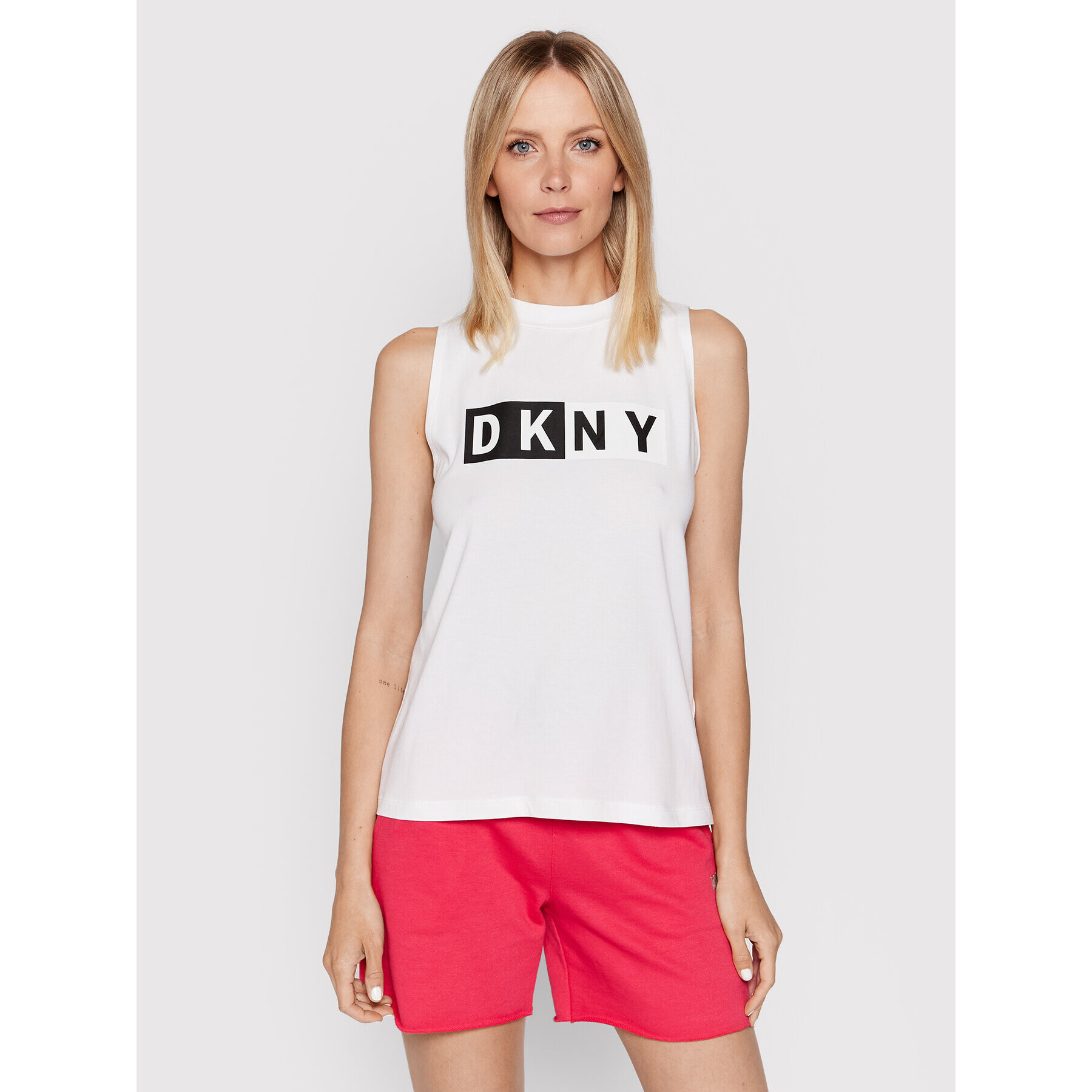 DKNY Sport Top DP8T5892 Biela Regular Fit - Pepit.sk