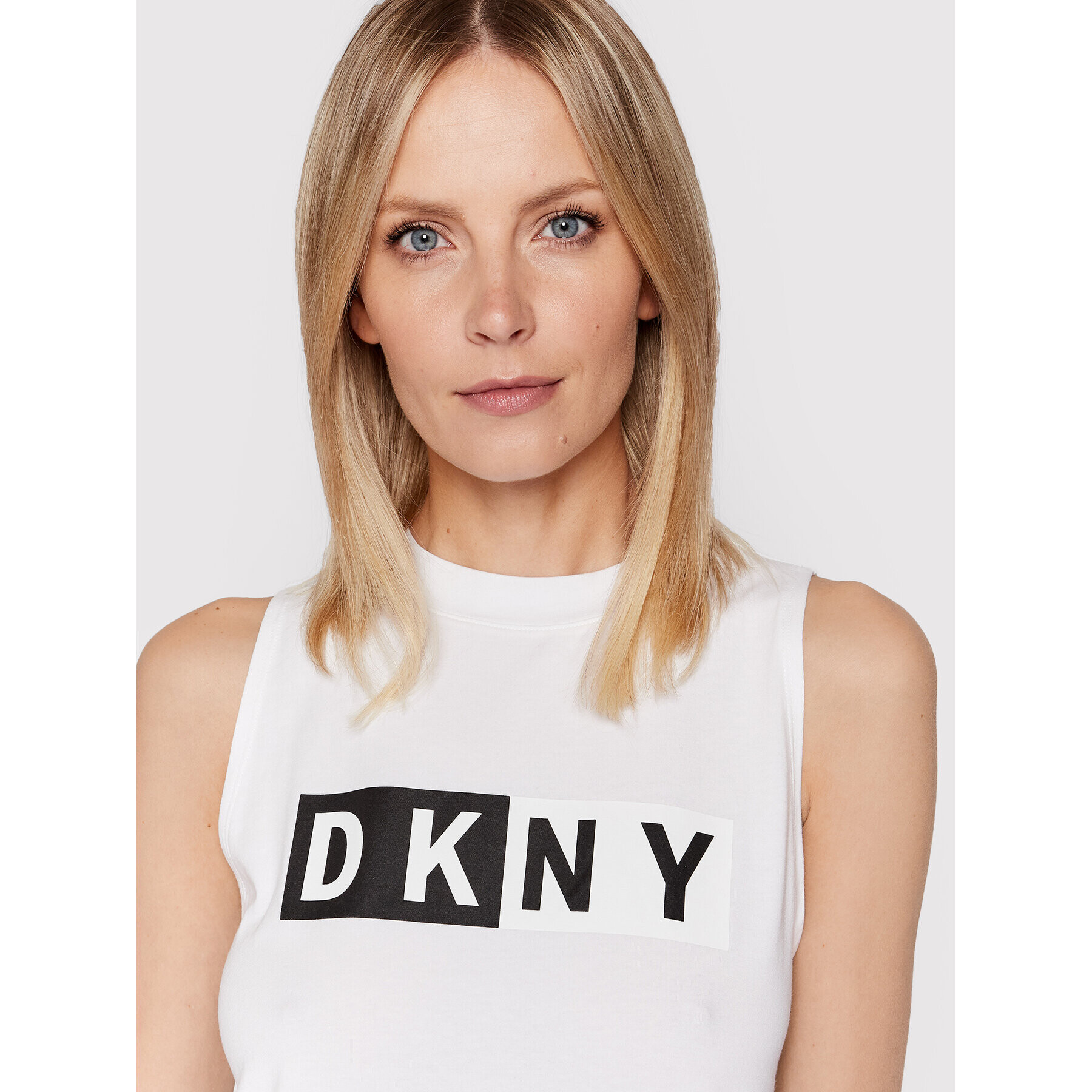 DKNY Sport Top DP8T5892 Biela Regular Fit - Pepit.sk