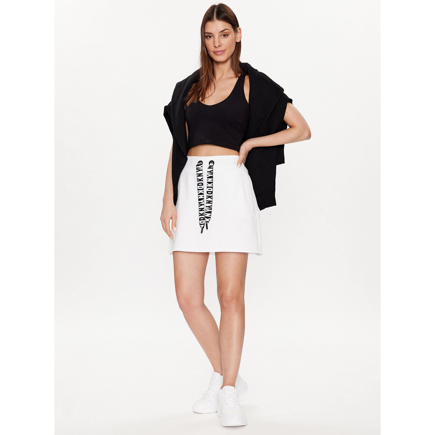 DKNY Sport Trapézová sukňa DP3S5017 Biela Classic Fit - Pepit.sk