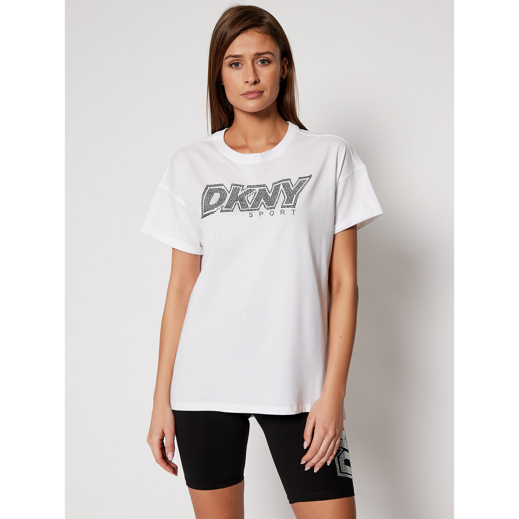 DKNY Sport Tričko DP0T7477 Biela Relaxed Fit - Pepit.sk