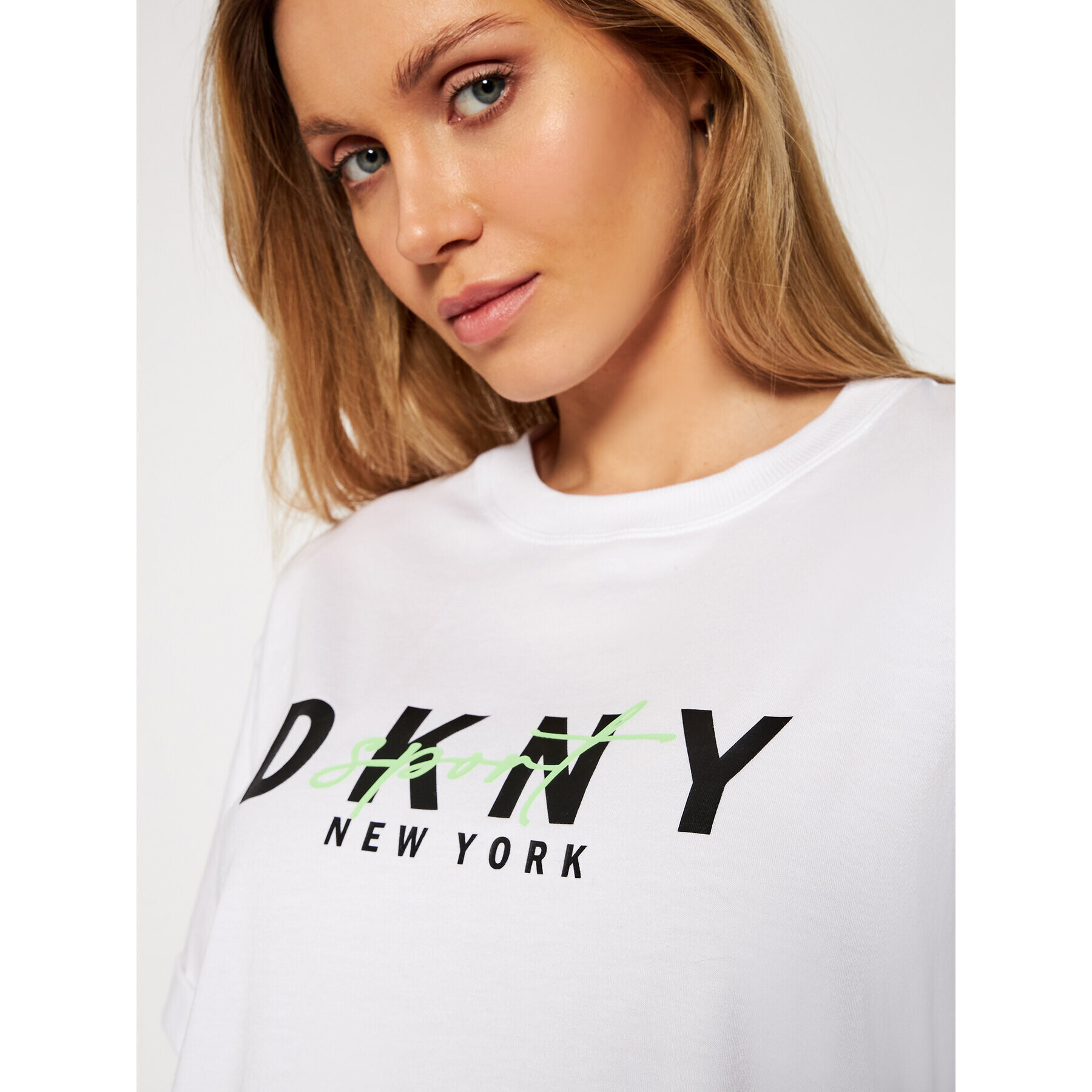 DKNY Sport Tričko DP0T7854 Biela Oversize - Pepit.sk