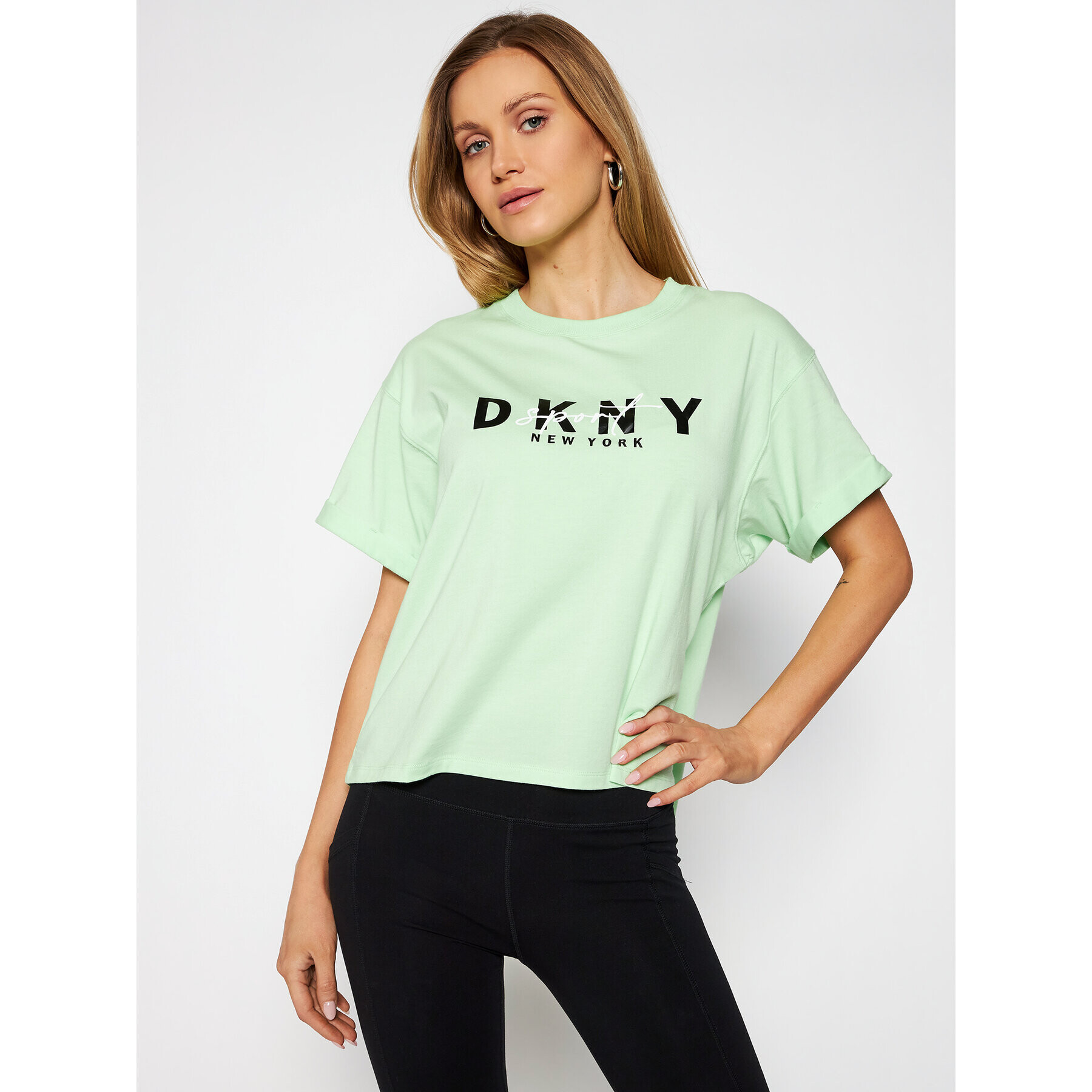 DKNY Sport Tričko DP0T7854 Zelená Oversize - Pepit.sk