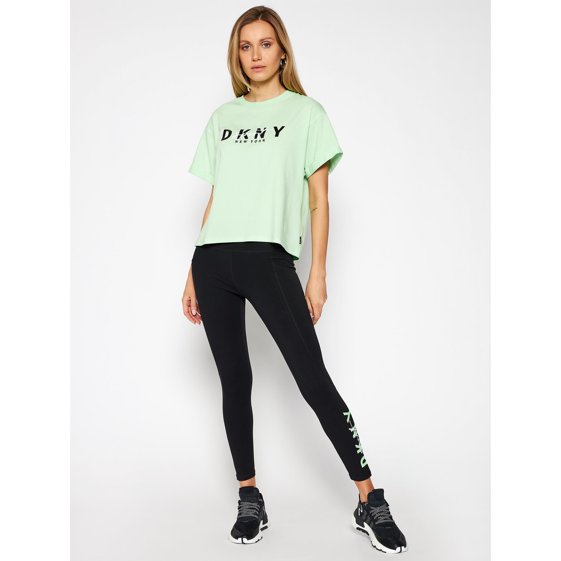 DKNY Sport Tričko DP0T7854 Zelená Oversize - Pepit.sk