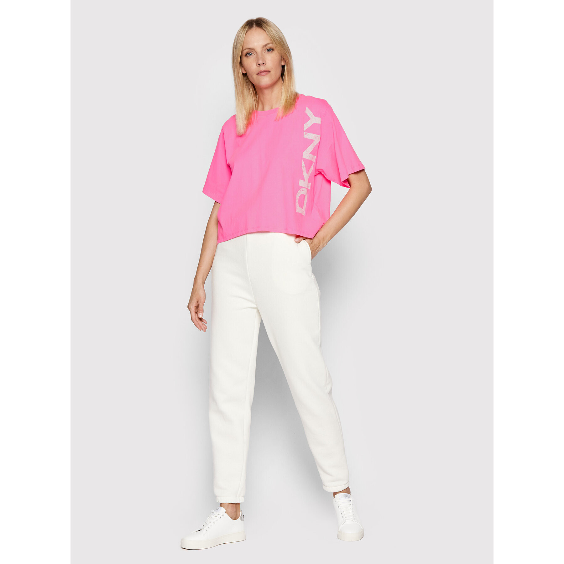 DKNY Sport Tričko DP1T8459 Ružová Relaxed Fit - Pepit.sk