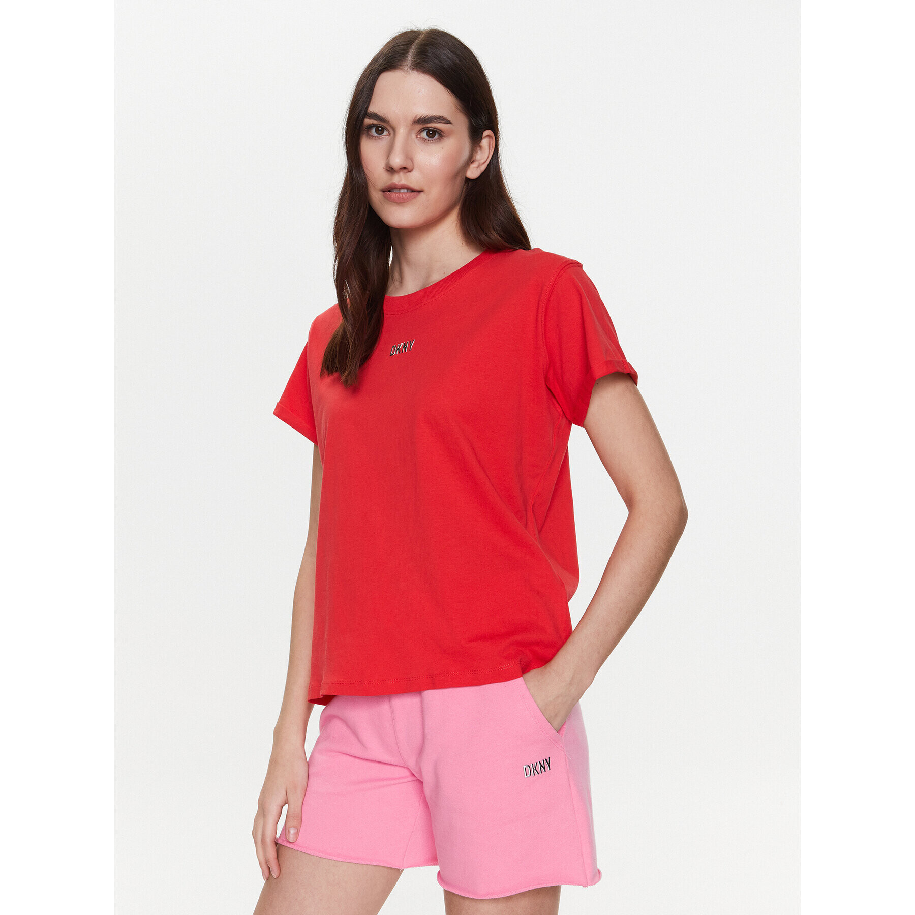 DKNY Sport Tričko DP1T8521 Červená Classic Fit - Pepit.sk