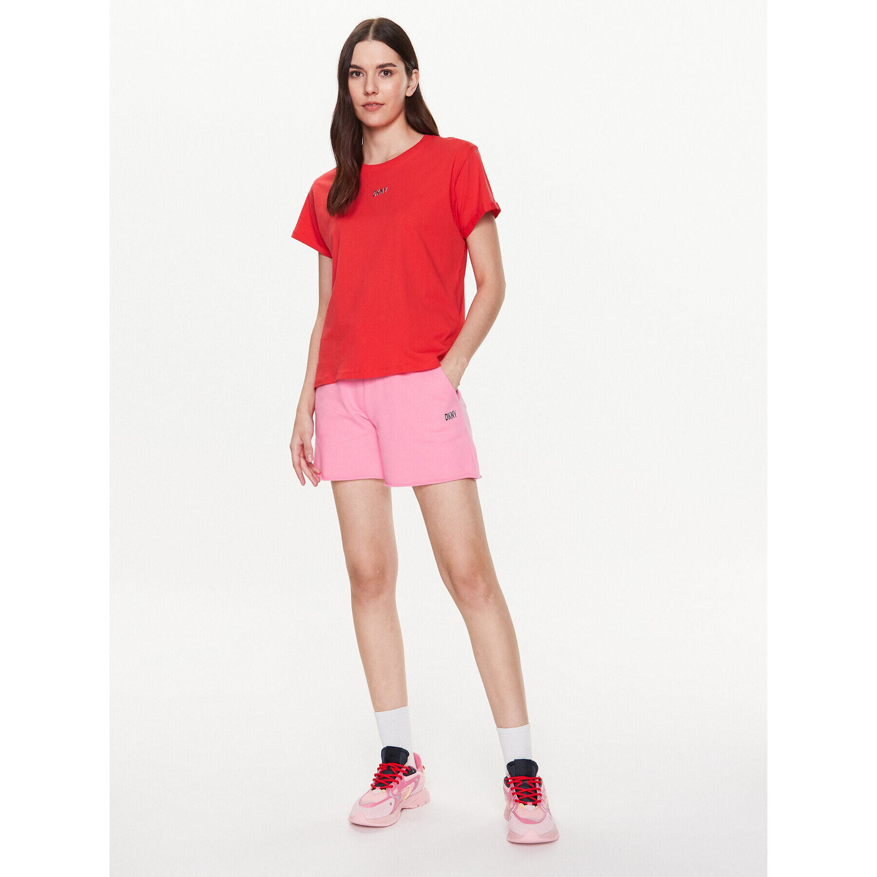 DKNY Sport Tričko DP1T8521 Červená Classic Fit - Pepit.sk