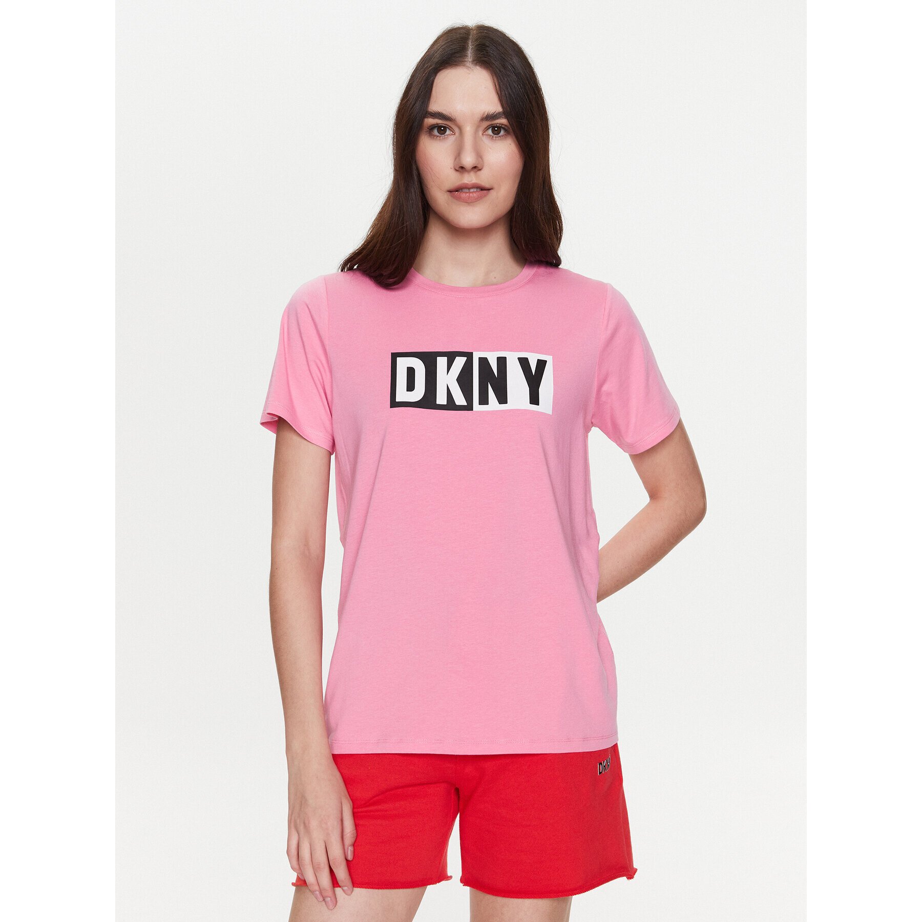 DKNY Sport Tričko DP2T5894 Ružová Classic Fit - Pepit.sk