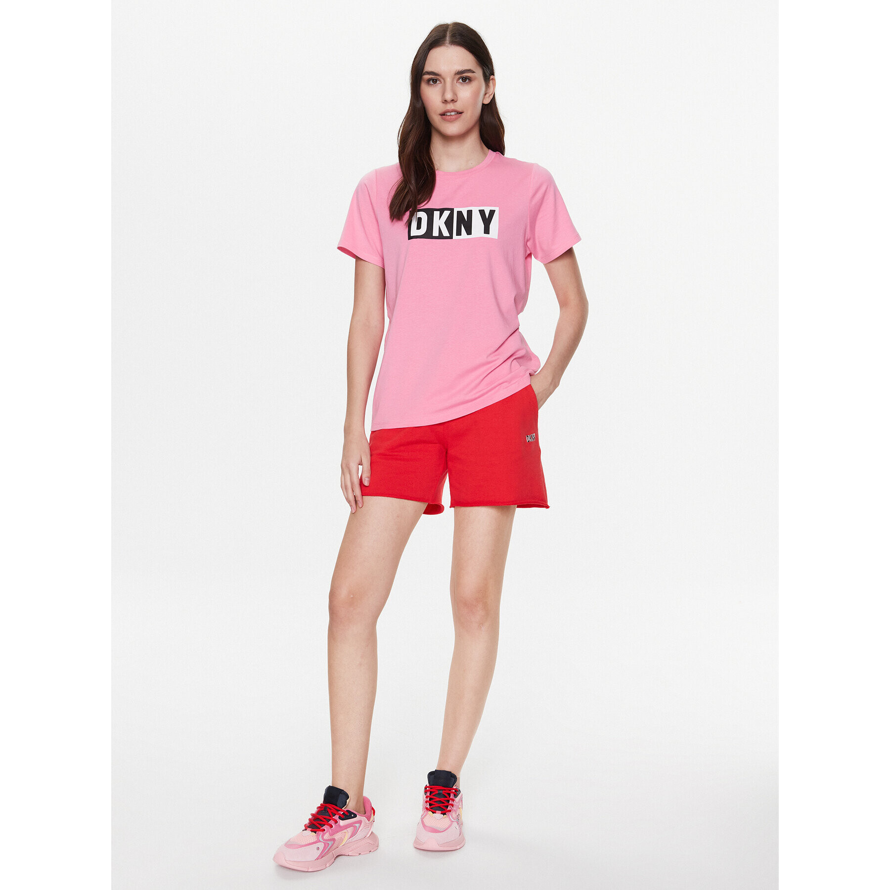 DKNY Sport Tričko DP2T5894 Ružová Classic Fit - Pepit.sk