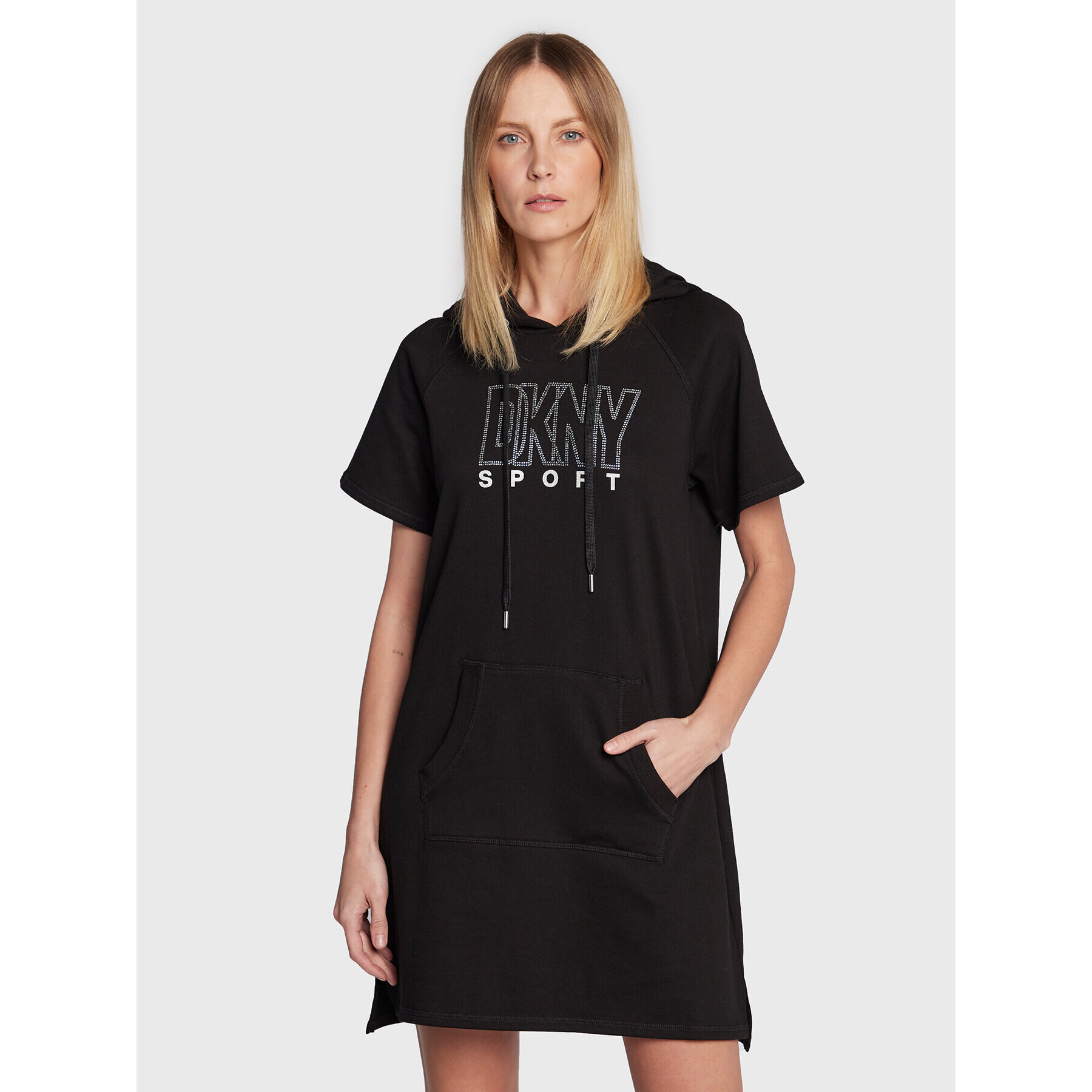 DKNY Sport Úpletové šaty DP2D4647 Čierna Regular Fit - Pepit.sk