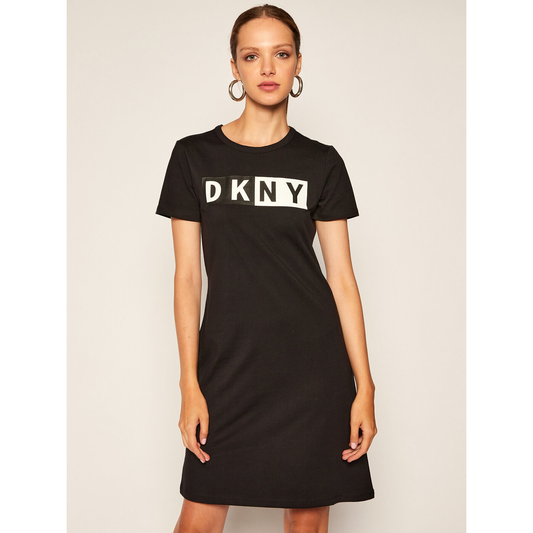 DKNY Sport Úpletové šaty DP9D4261 Čierna Regular Fit - Pepit.sk