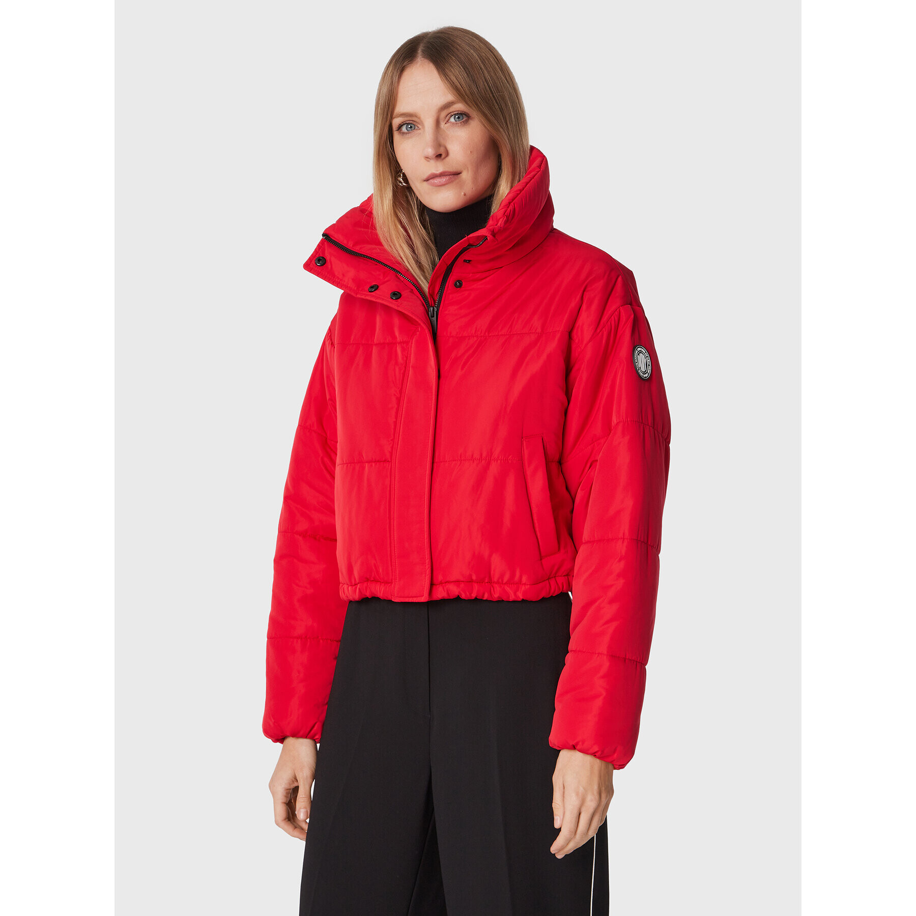 DKNY Sport Vatovaná bunda DP2J9196 Červená Oversize - Pepit.sk