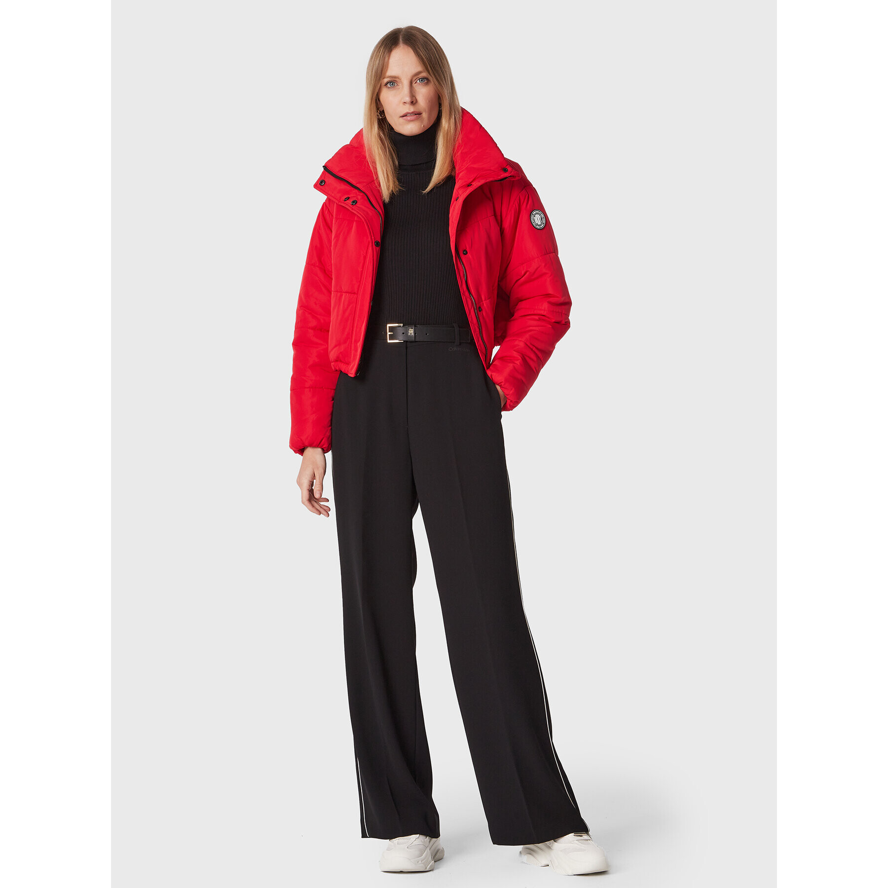 DKNY Sport Vatovaná bunda DP2J9196 Červená Oversize - Pepit.sk