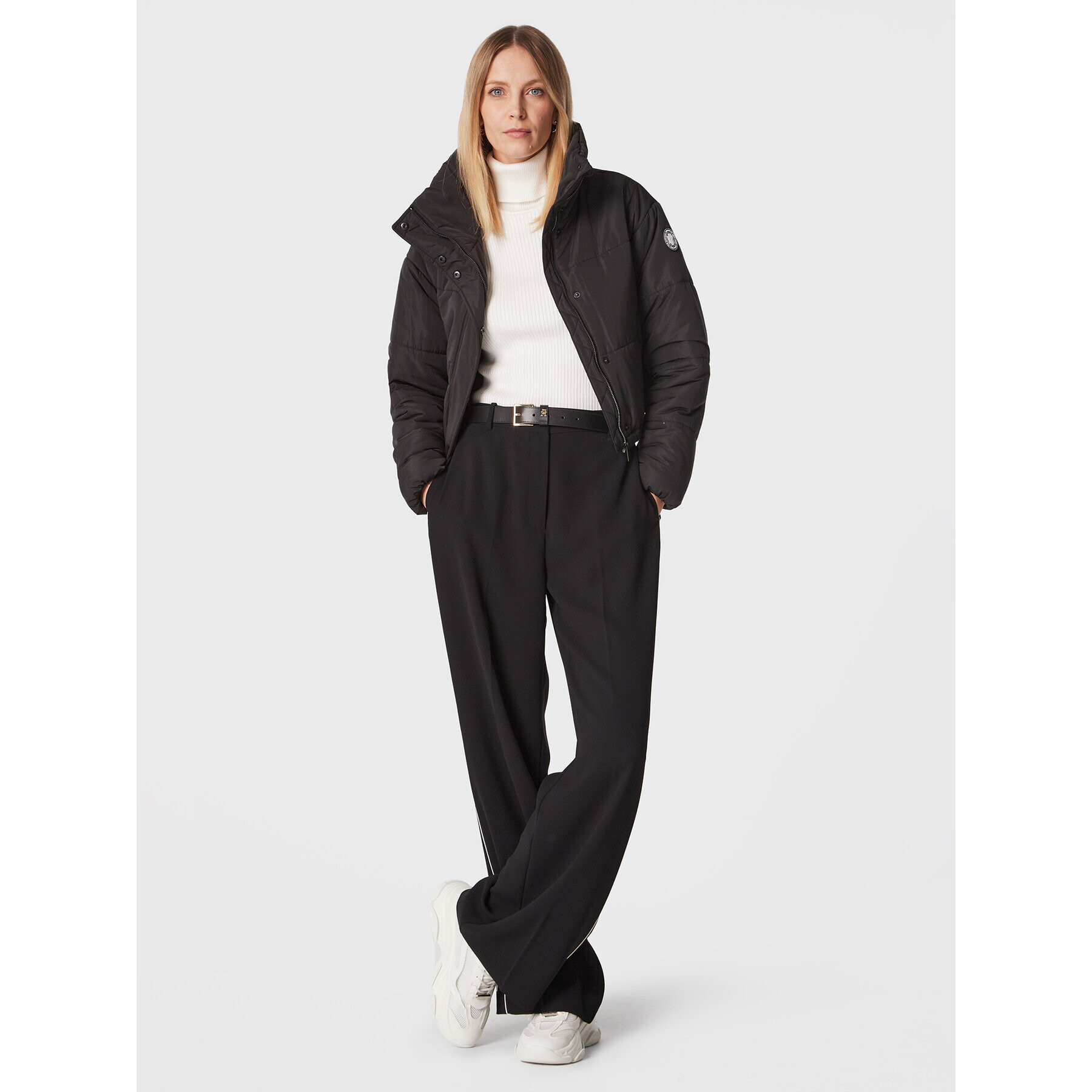 DKNY Sport Vatovaná bunda DP2J9196 Čierna Oversize - Pepit.sk