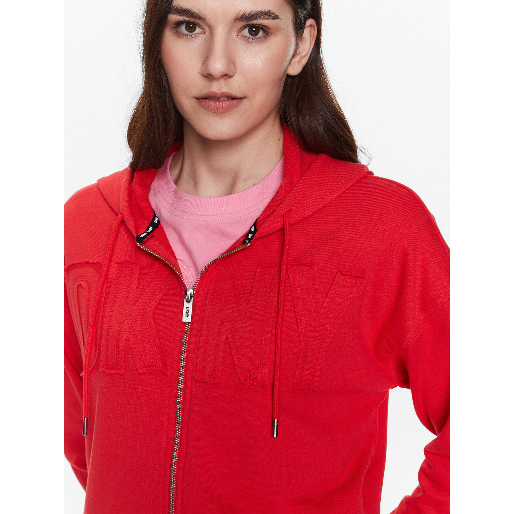 DKNY Sport Mikina DP3J9276 Červená Classic Fit - Pepit.sk