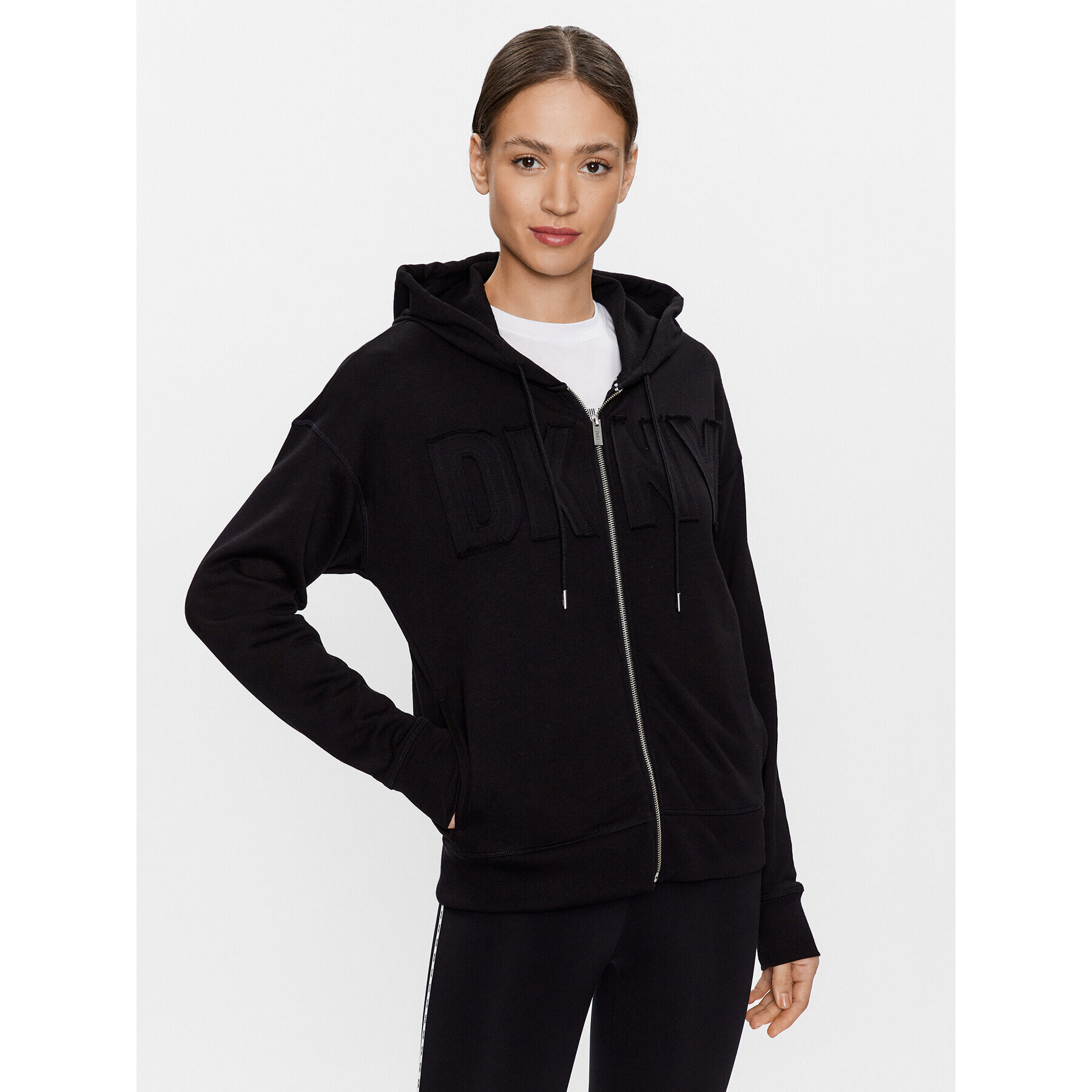 DKNY Sport Mikina DP3J9276 Čierna Classic Fit - Pepit.sk