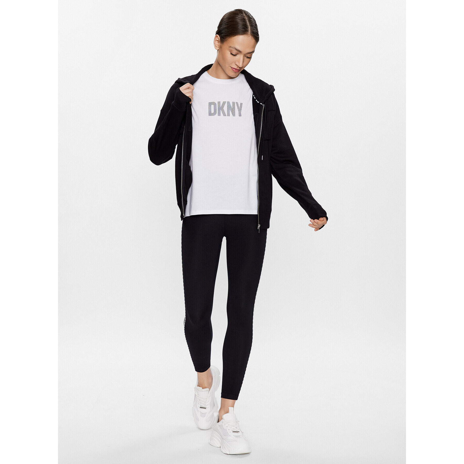 DKNY Sport Mikina DP3J9276 Čierna Classic Fit - Pepit.sk