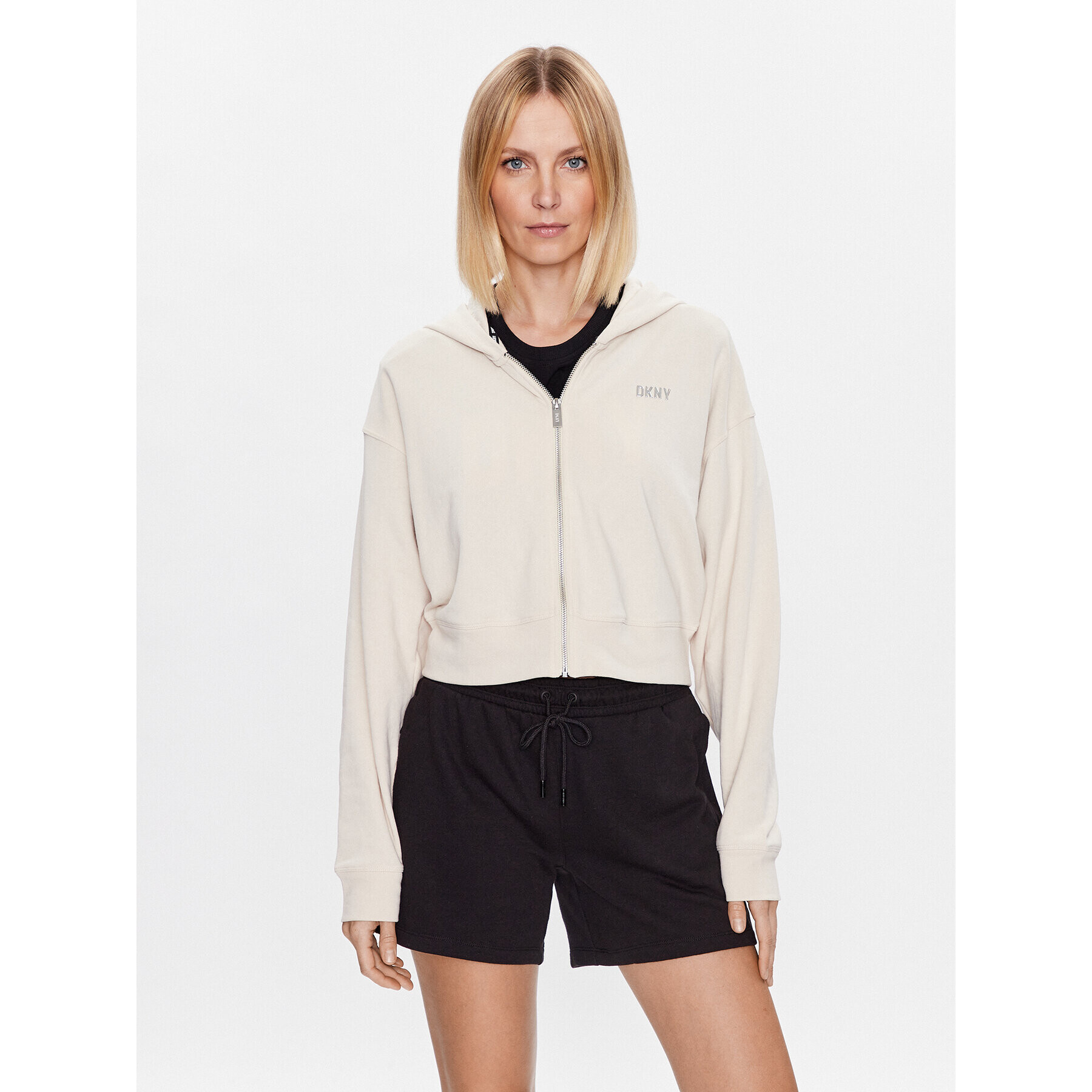 DKNY Sport Mikina DP3J9279 Béžová Classic Fit - Pepit.sk