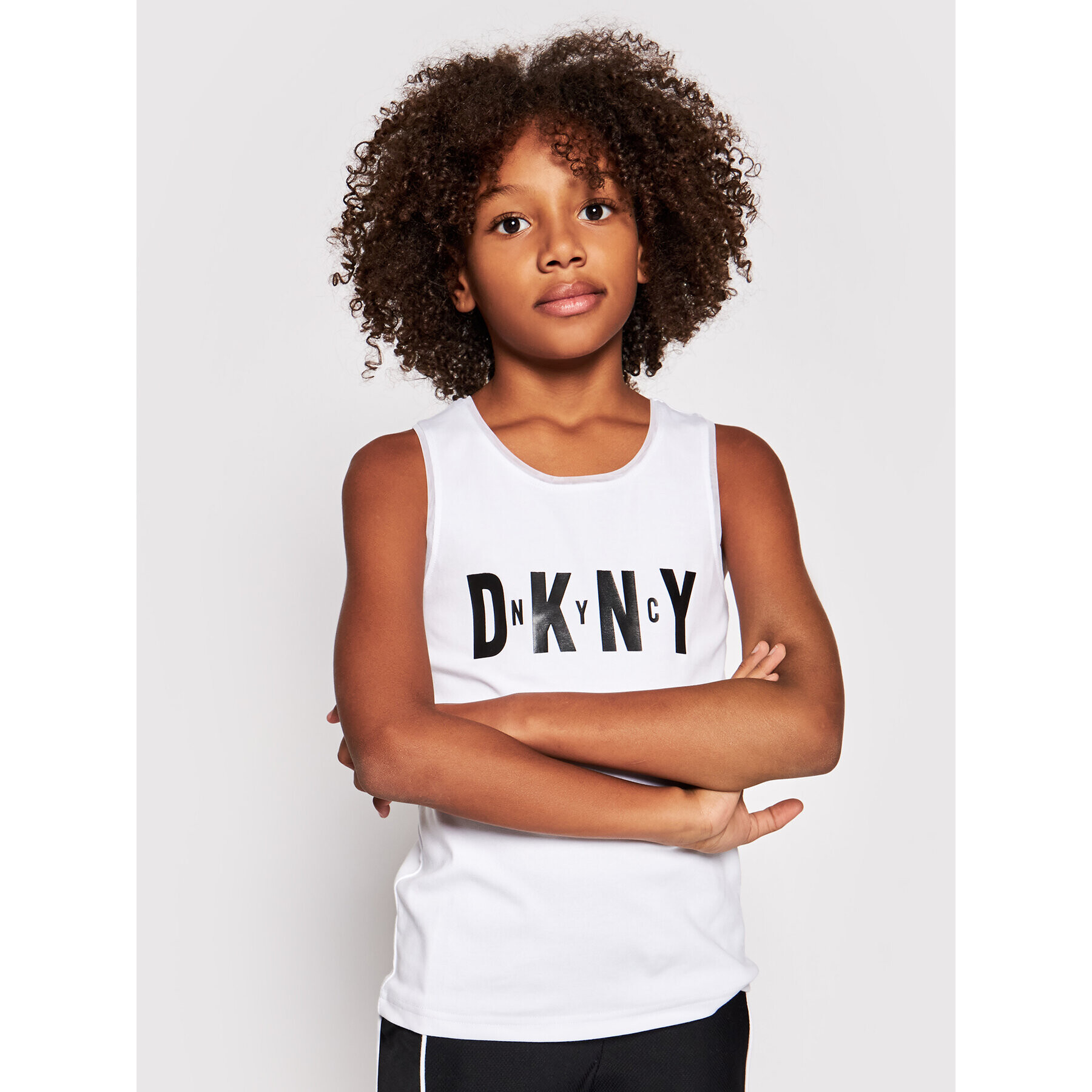 DKNY Top D35R21 S Biela Regular Fit - Pepit.sk