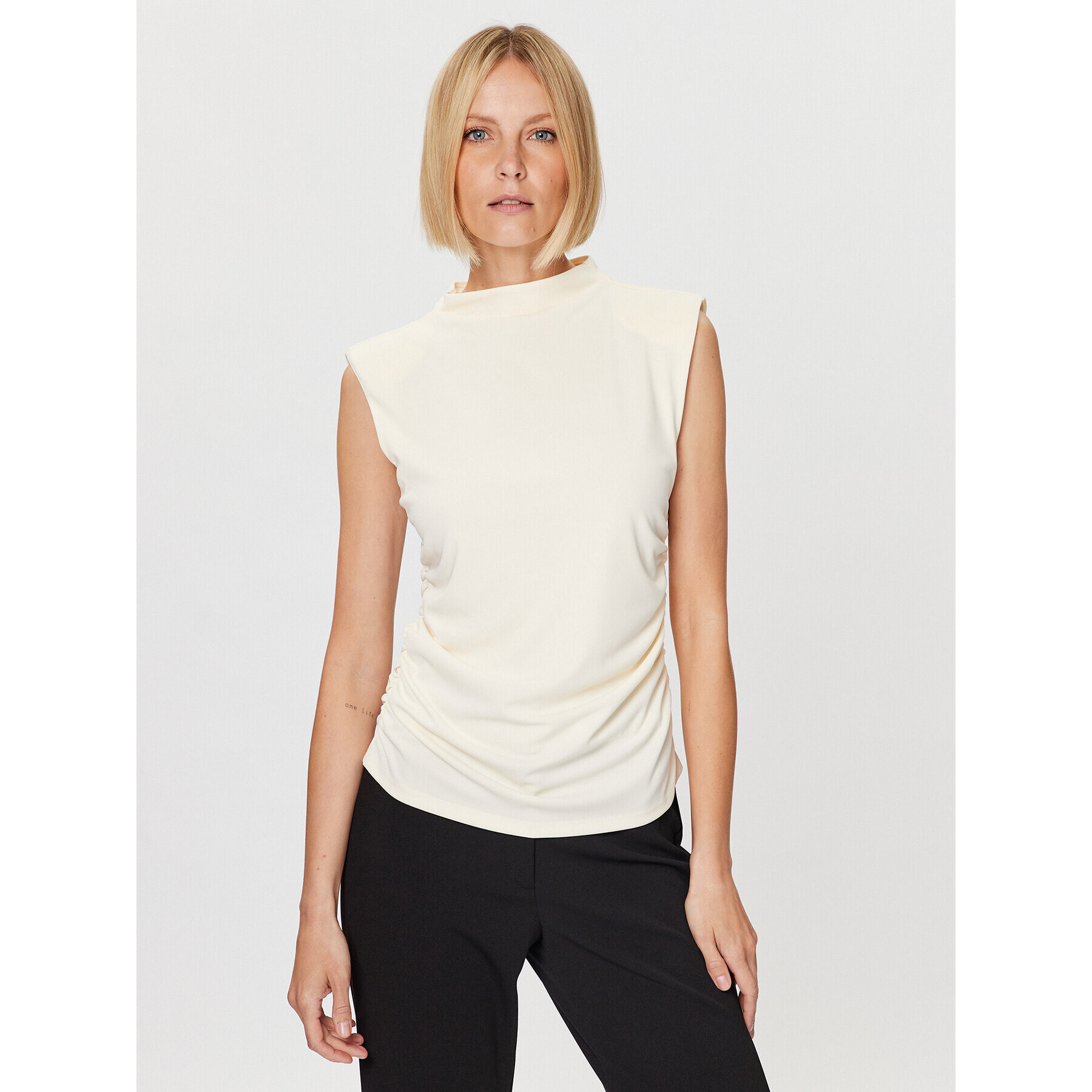 DKNY Top P3AH7QKR Écru Regular Fit - Pepit.sk