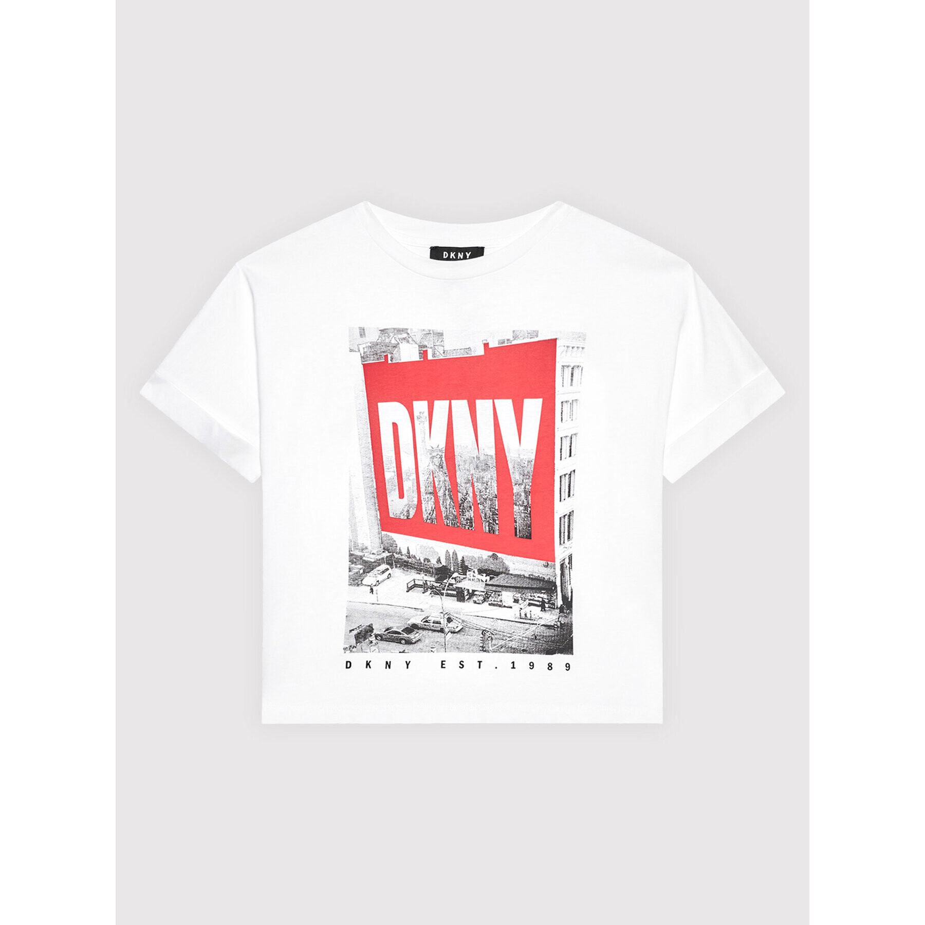 DKNY Tričko D35R60 M Biela Relaxed Fit - Pepit.sk