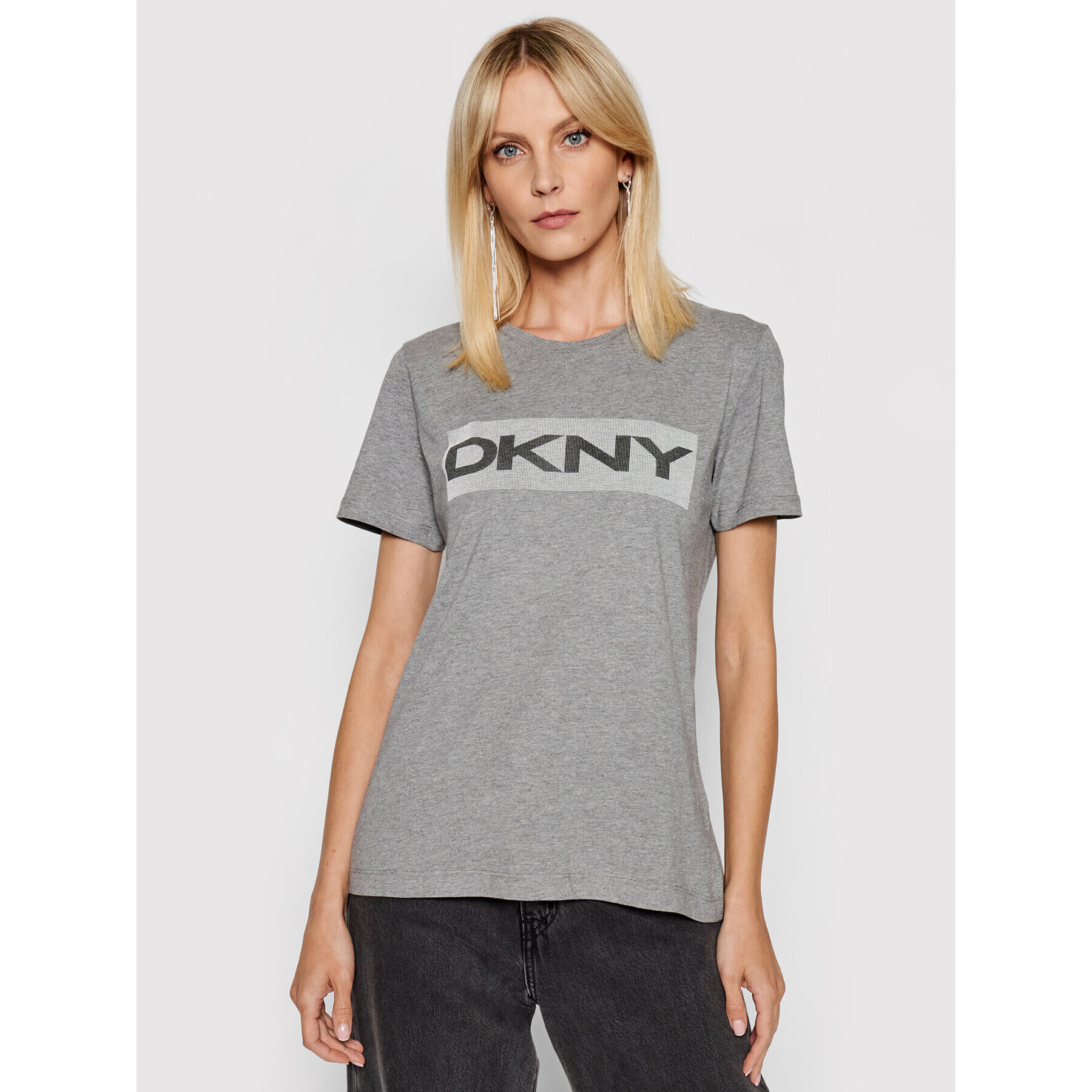 DKNY Tričko P02ARCNA Sivá Regular Fit - Pepit.sk