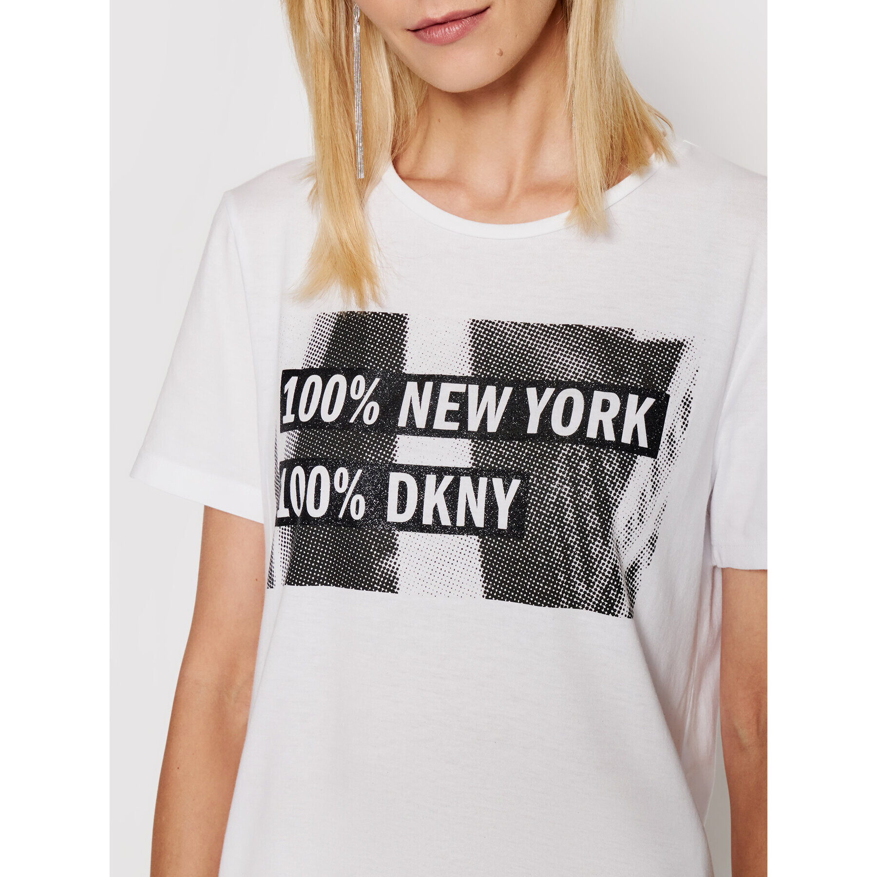 DKNY Tričko P02HBCNA Biela Regular Fit - Pepit.sk