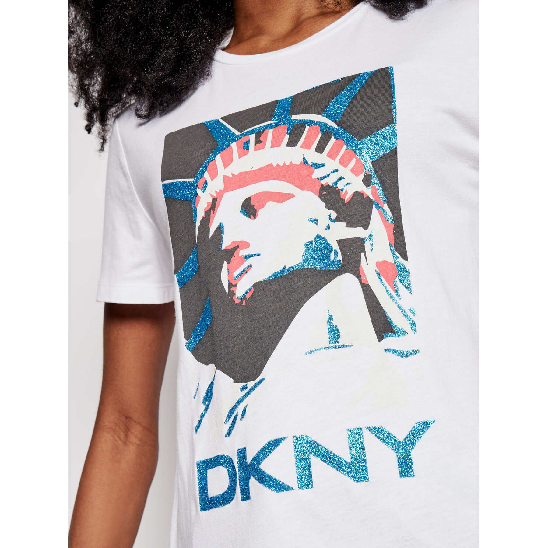 DKNY Tričko P0DBFCNA Biela Regular Fit - Pepit.sk