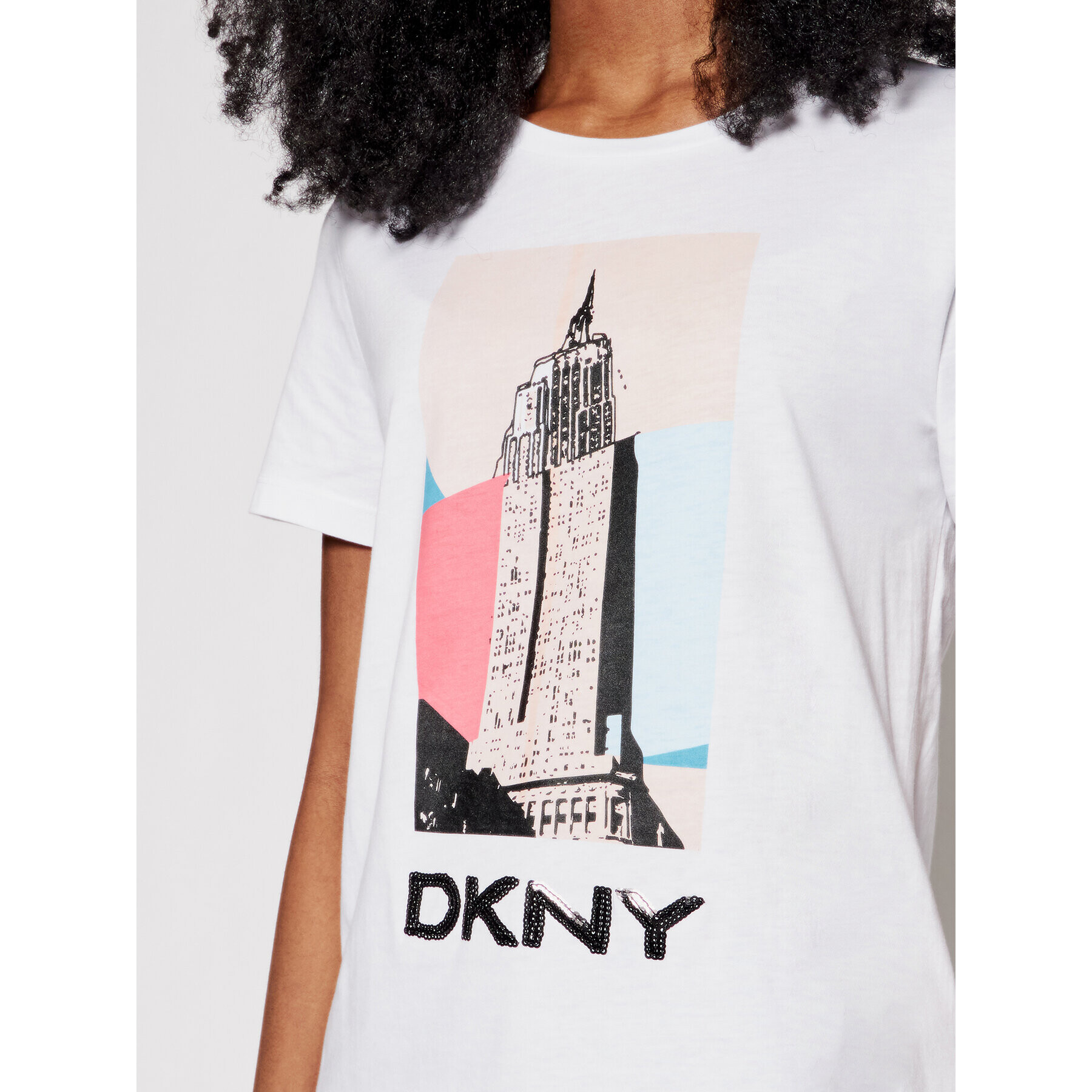 DKNY Tričko P0DBGCNA Biela Regular Fit - Pepit.sk