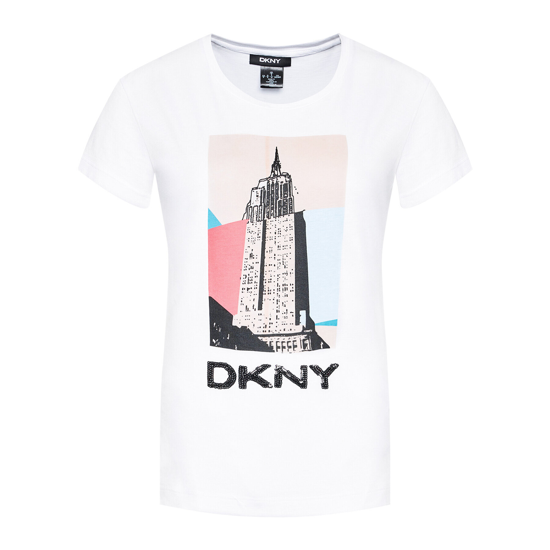 DKNY Tričko P0DBGCNA Biela Regular Fit - Pepit.sk