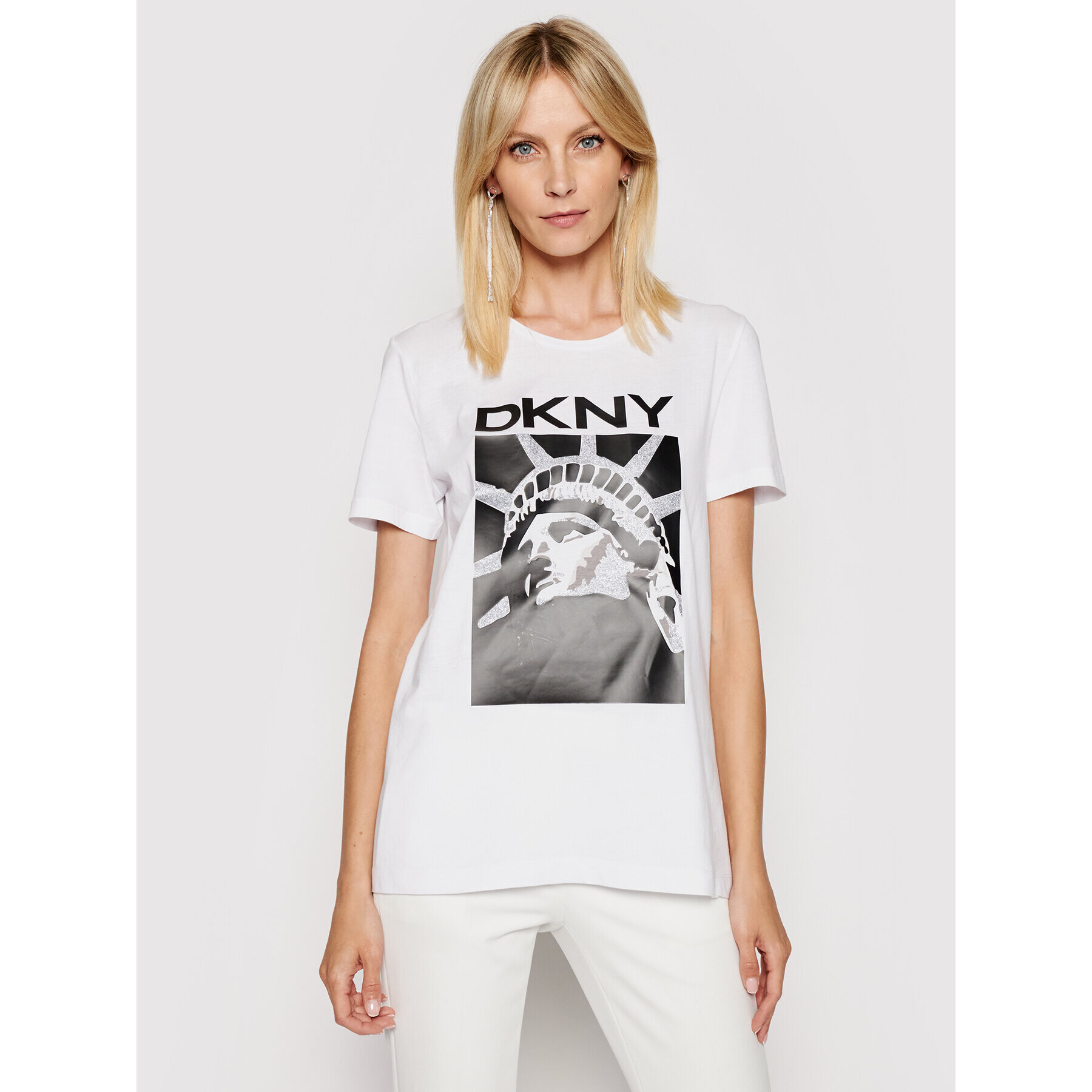 DKNY Tričko P0DBYCNA Biela Regular Fit - Pepit.sk