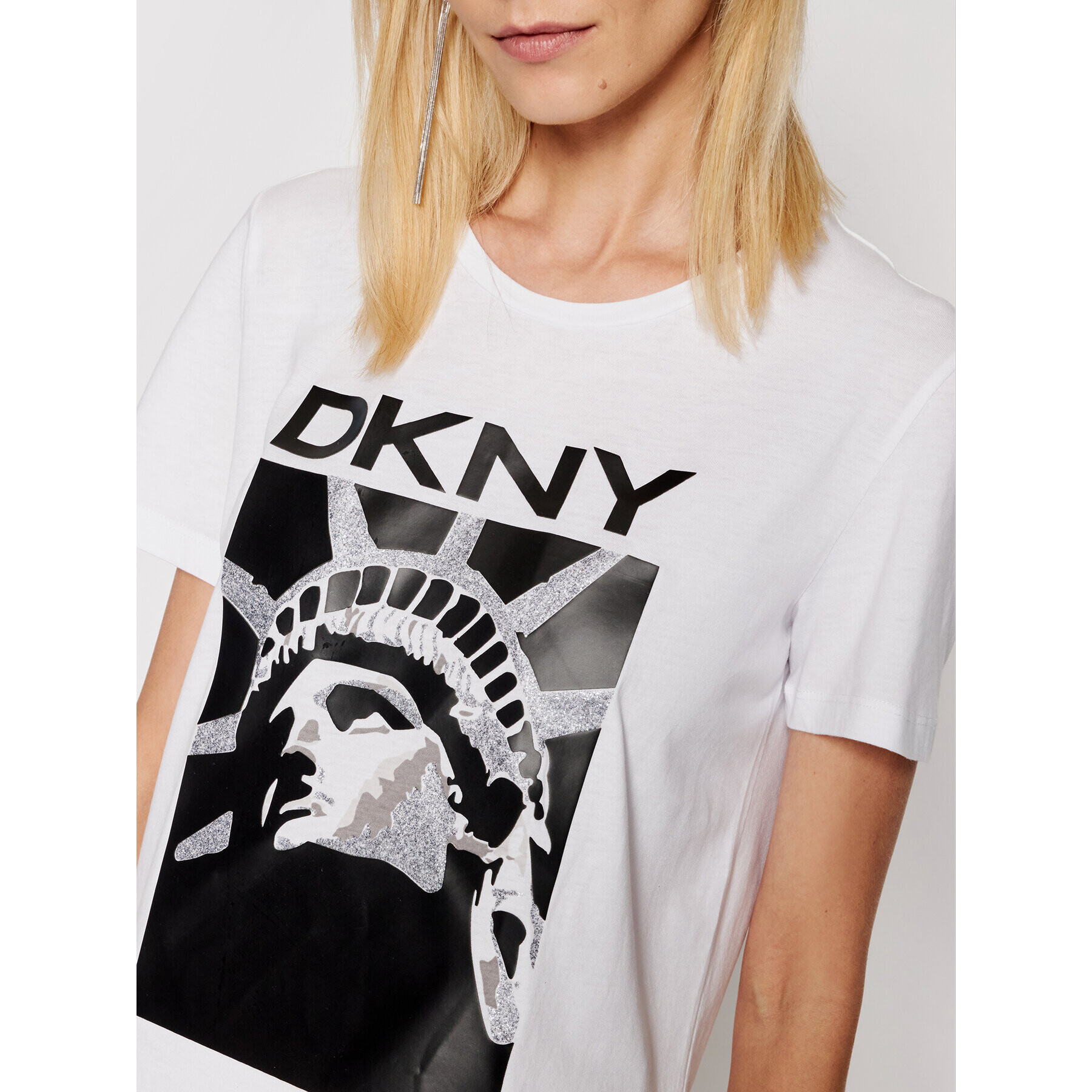 DKNY Tričko P0DBYCNA Biela Regular Fit - Pepit.sk