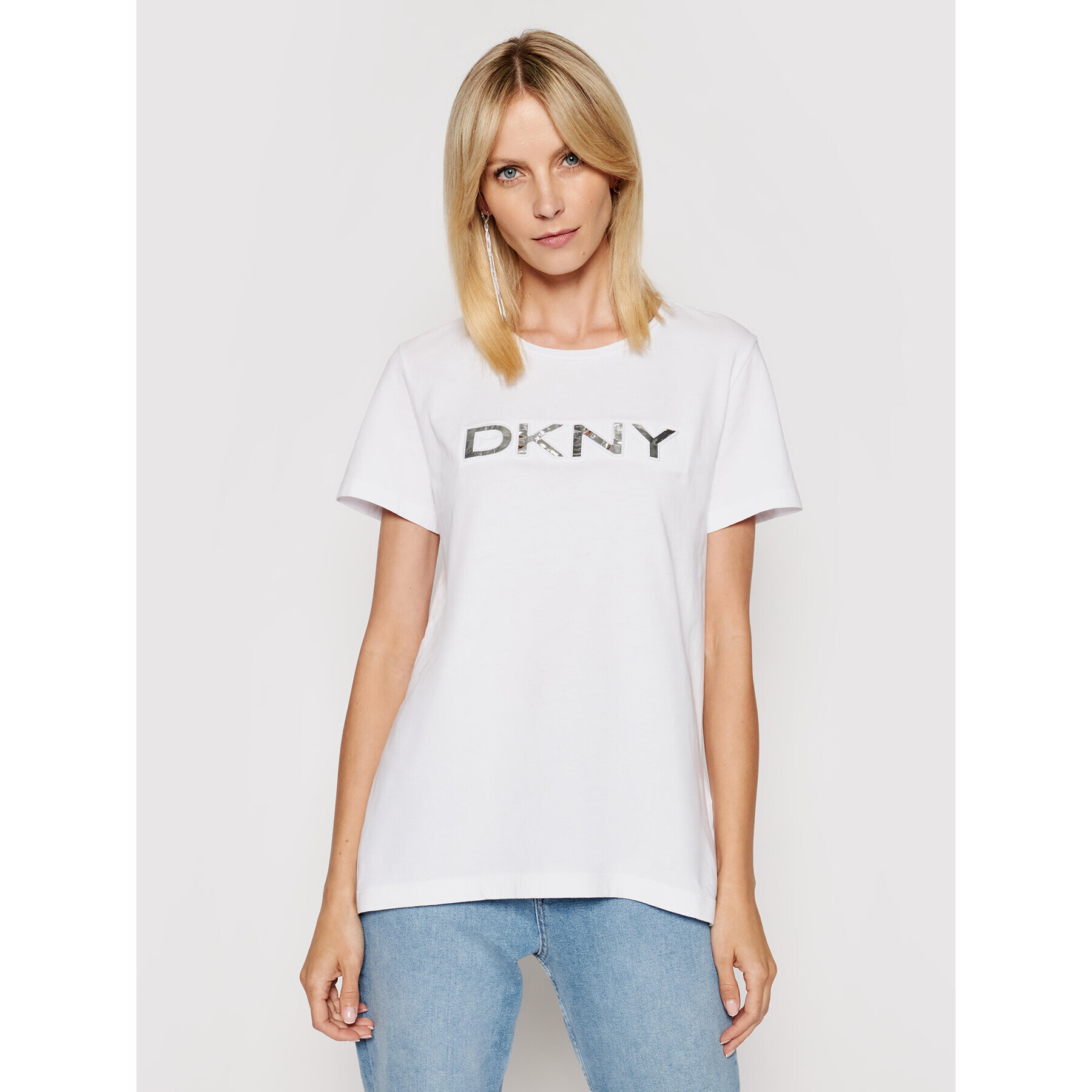 DKNY Tričko P0DH7CNA Biela Regular Fit - Pepit.sk