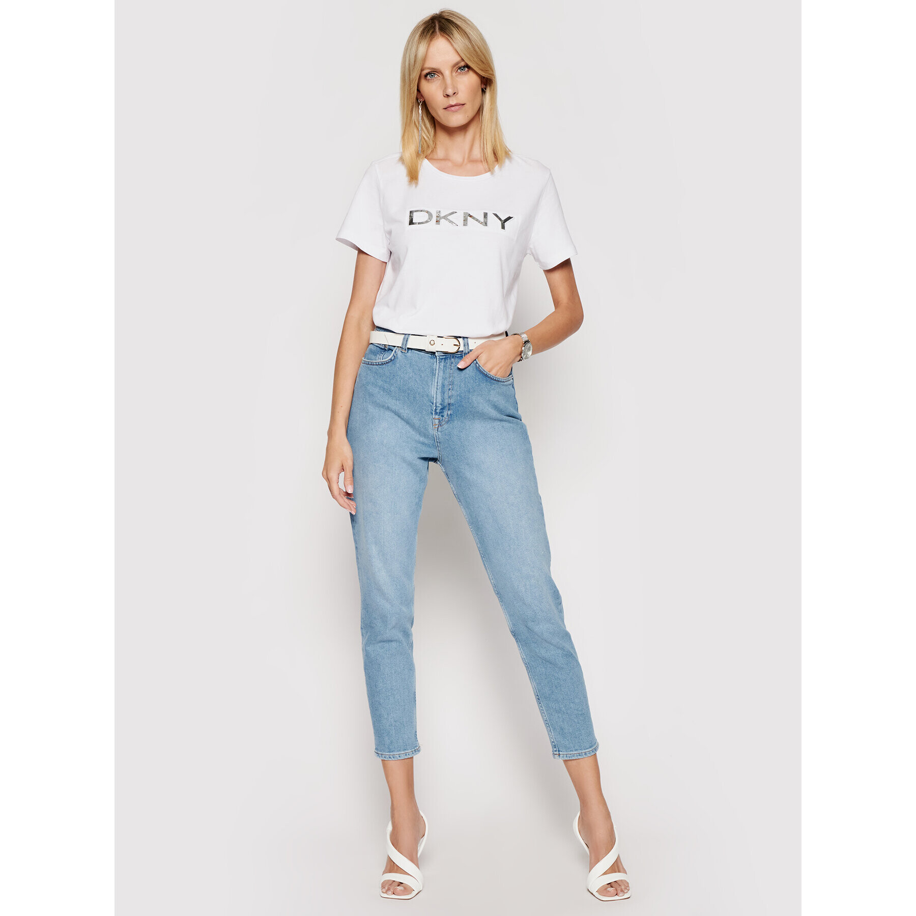 DKNY Tričko P0DH7CNA Biela Regular Fit - Pepit.sk