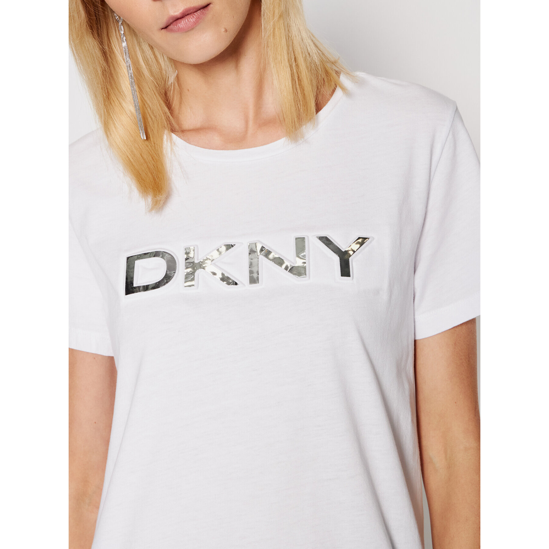 DKNY Tričko P0DH7CNA Biela Regular Fit - Pepit.sk