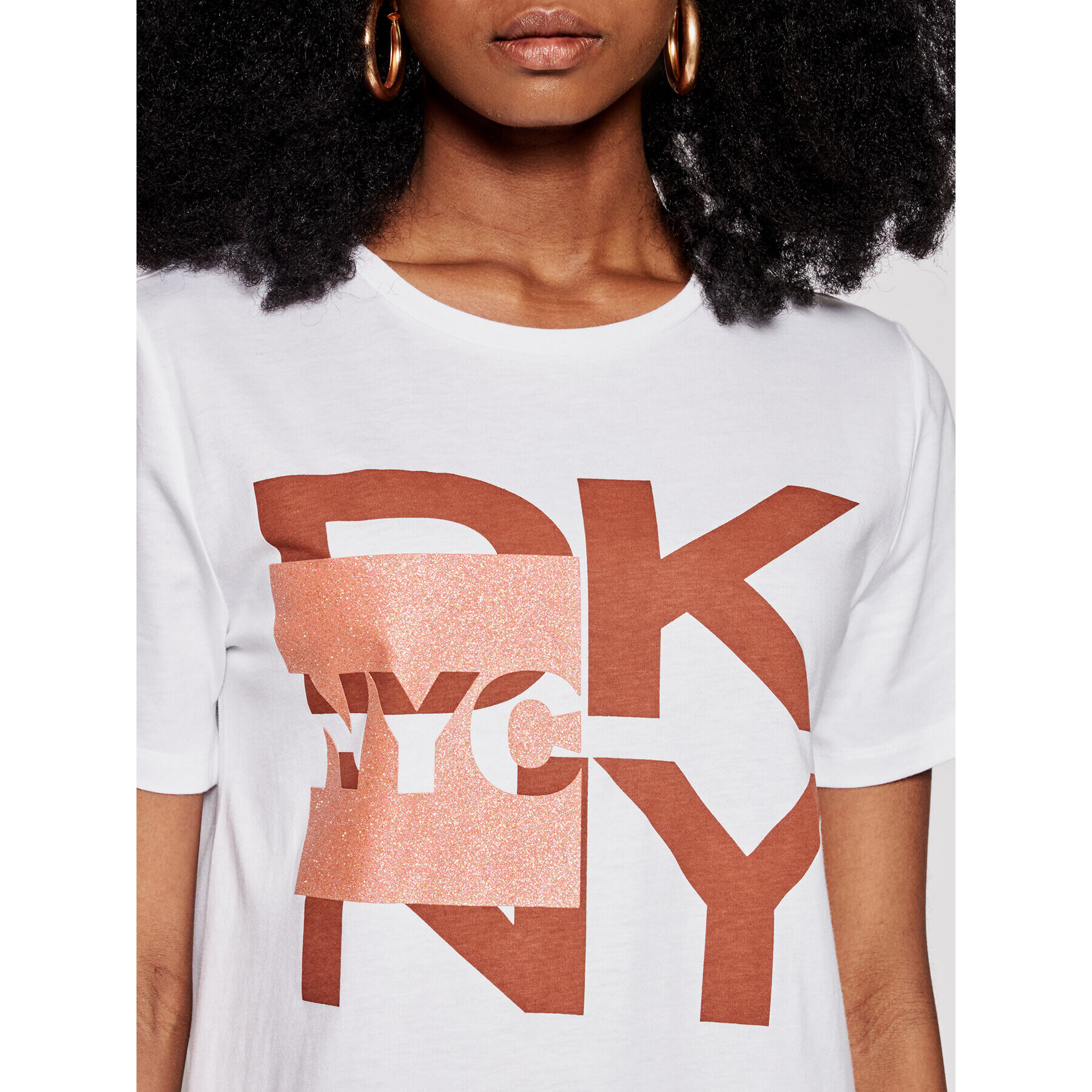 DKNY Tričko P0EBCCNA Biela Regular Fit - Pepit.sk