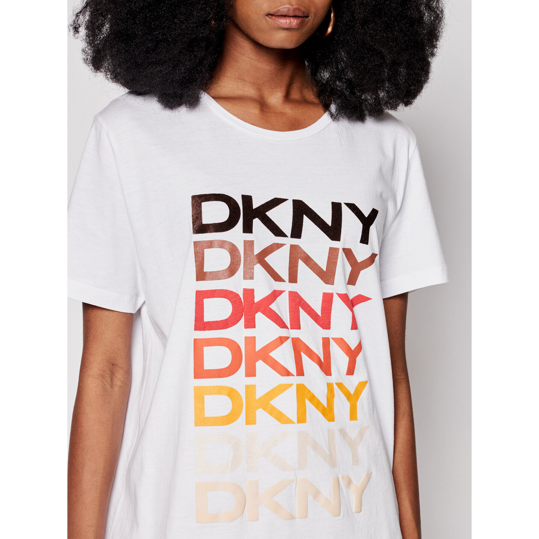 DKNY Tričko P0EF7CNA Biela Regular Fit - Pepit.sk