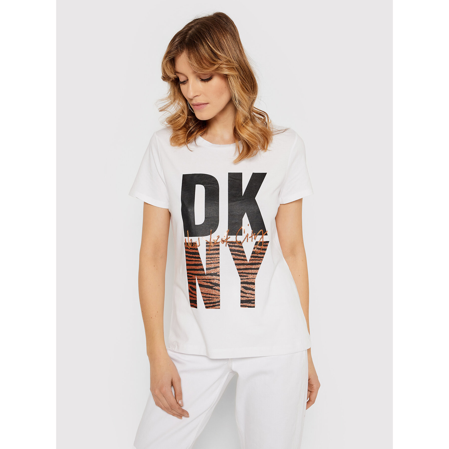 DKNY Tričko P1HPVDNA Biela Regular Fit - Pepit.sk