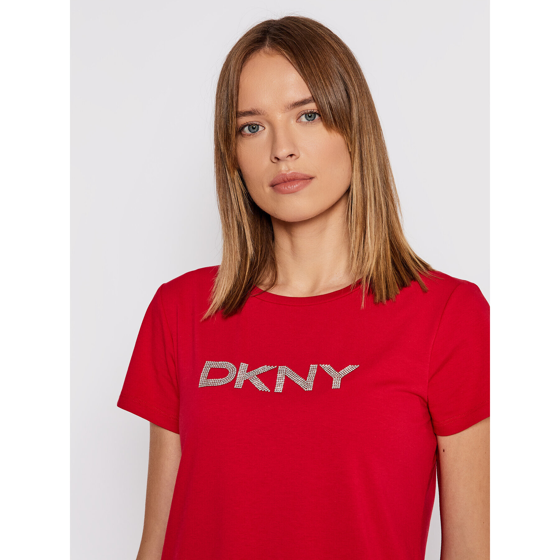 DKNY Tričko P1MRHDNA Červená Regular Fit - Pepit.sk