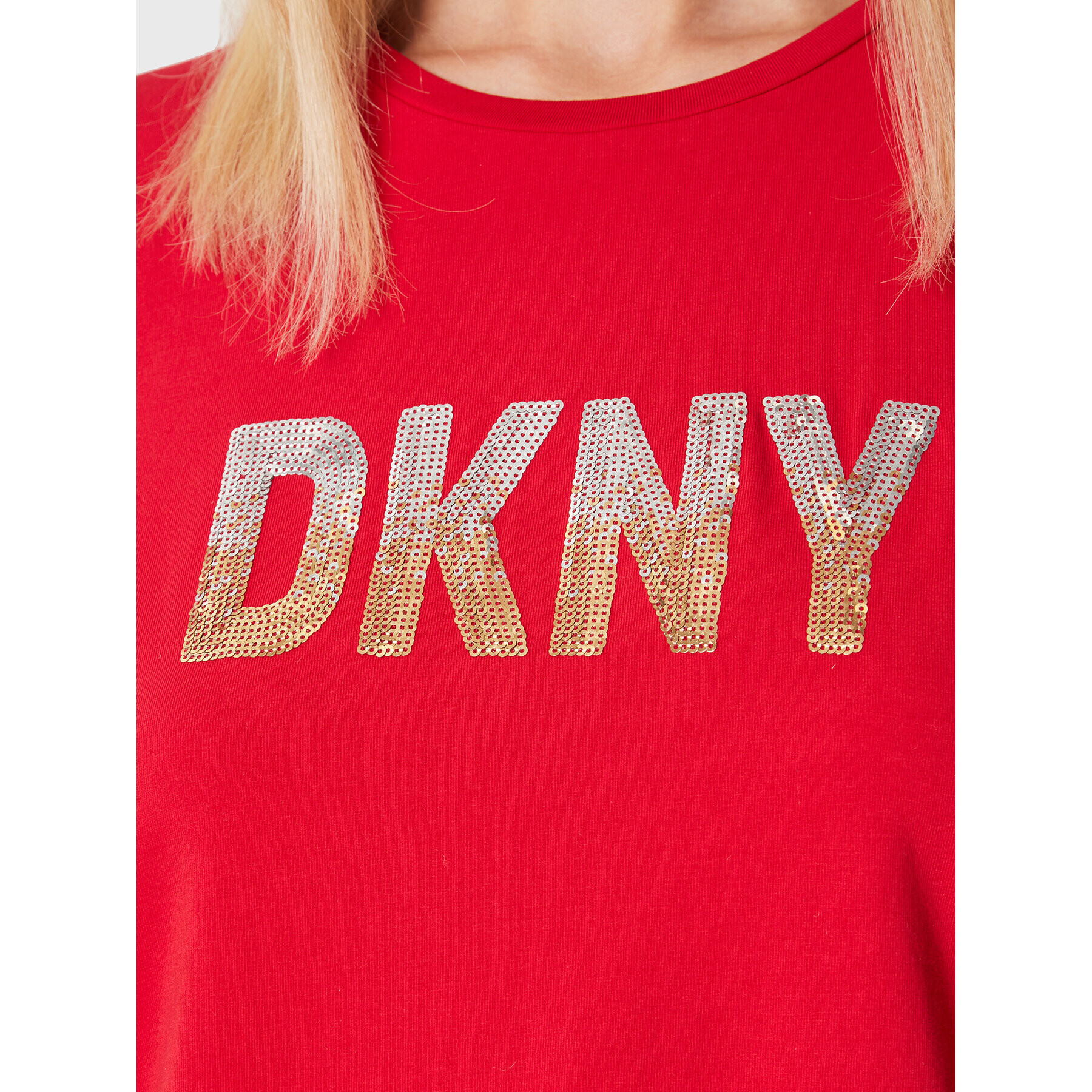 DKNY Tričko P2MH7OMQ Červená Regular Fit - Pepit.sk